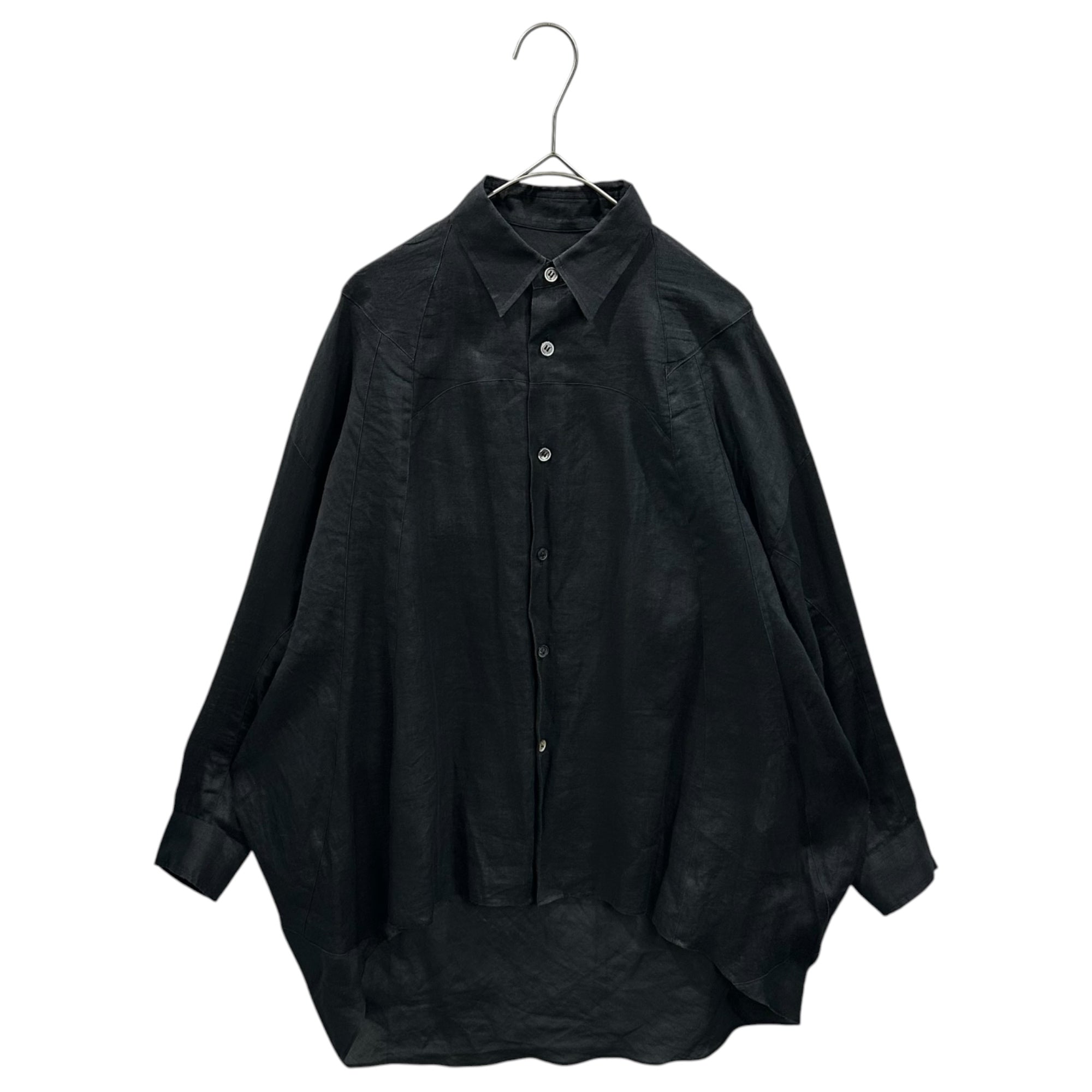 JUNYA WATANABE COMME des GARCONS(ジュンヤワタナベコムデギャルソン) 2013SS Regular-Collar Linen Blouse レギュラーカラー リネン ブラウス JK-B037 XS ブラック AD2012