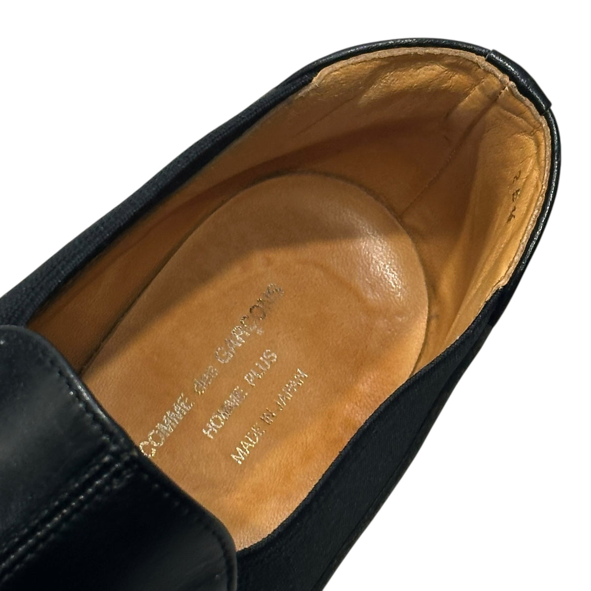 COMME des GARCONS HOMME PLUS(コムデギャルソンオムプリュス) 2000's Center-Seam Chelsea Boots センターシーム チェルシー ブーツ 25.5cm ブラック サイドゴア 革靴 シューズ