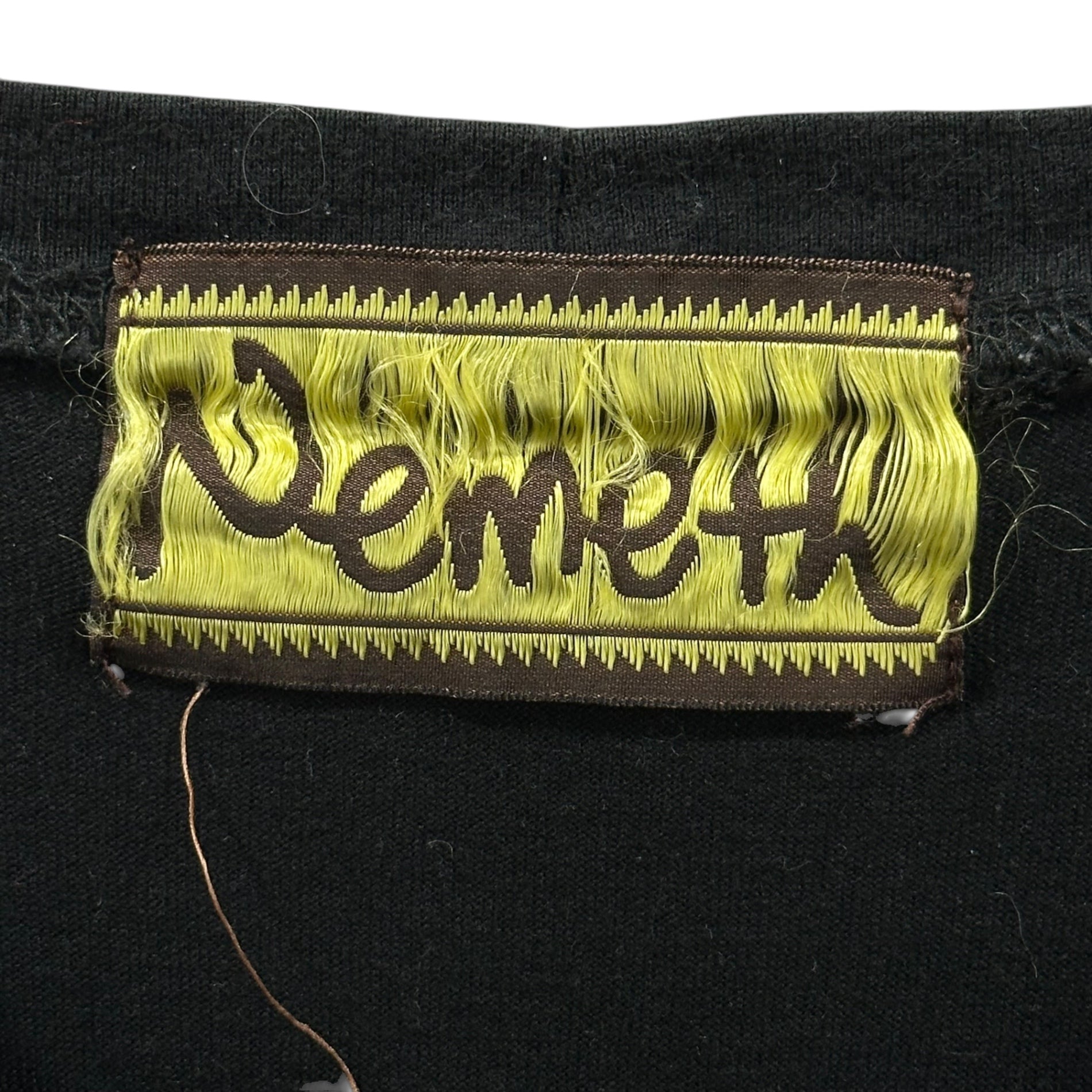 Nemeth(ネメス) Hard Work Screen Print Jersey - Swatch Patchwork Long-Sleeve T-Shirt ハードワーク スクリーン プリント パッチワーク 長袖 Tシャツ NO.108 FREE ブラック×グレー