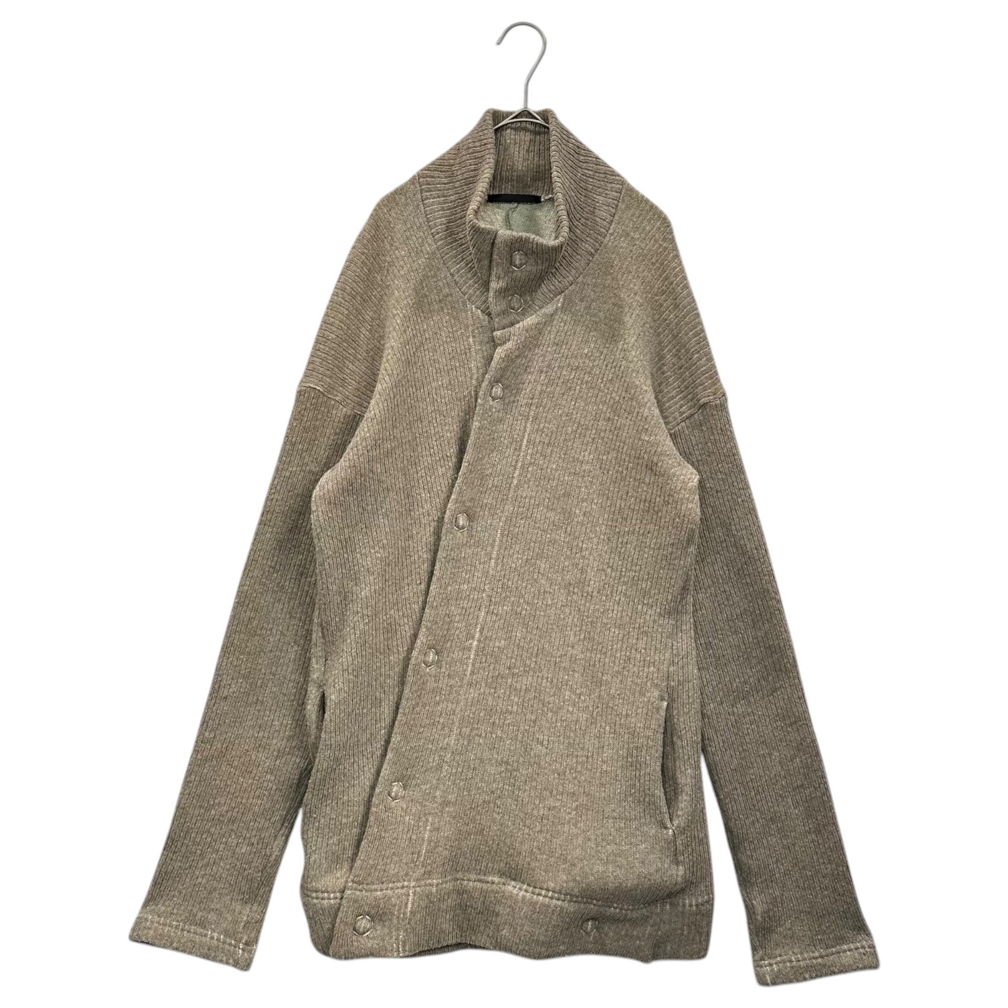 The Viridi-anne(ザヴィリディアン) 14AW Wool Mix Asymmetrical Snap-Button Cardigan ウール ミックス アシンメトリー スナップボタン カーディガン VI-2277-07 3 ベージュ ニット