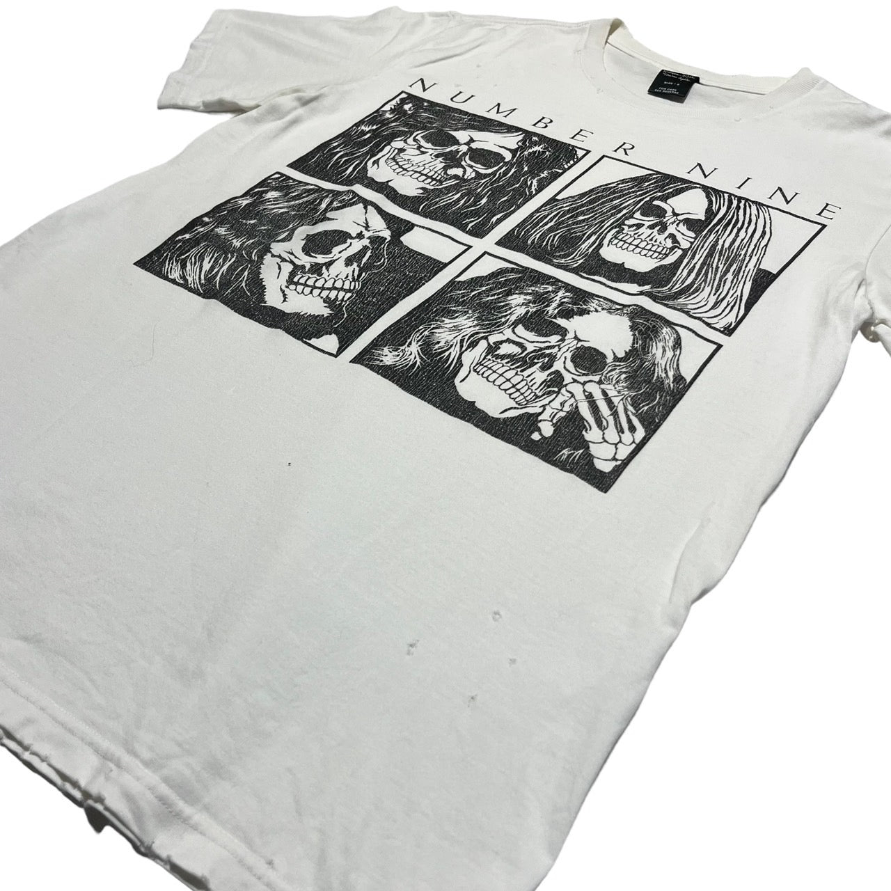 NUMBER (N)INE(ナンバーナイン) 05SS Night Crawler期 ツェッペリンTシャツ/本人期/ナイト期/レッドツェッペリン SIZE 2(S) ホワイト×ブラック アーカイブ archive