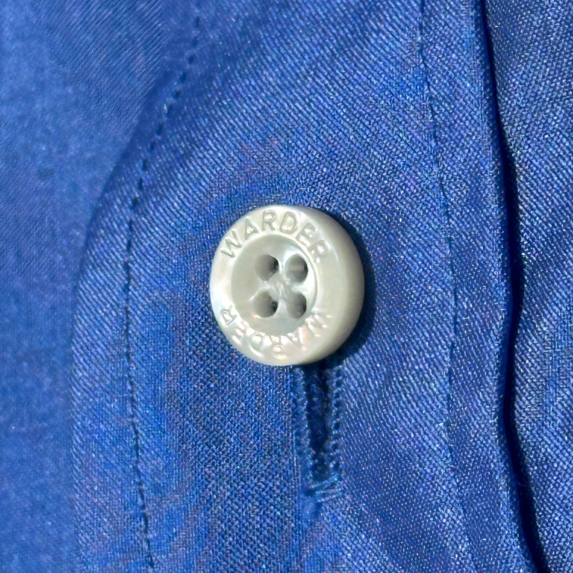 WARDER(ワーダー) 23SS Hospital Gown Shirt ホスピタル ガウン シャツ 00-23-1-02026 FREE サックスブルー シルク100% 参考定価54,000円+税