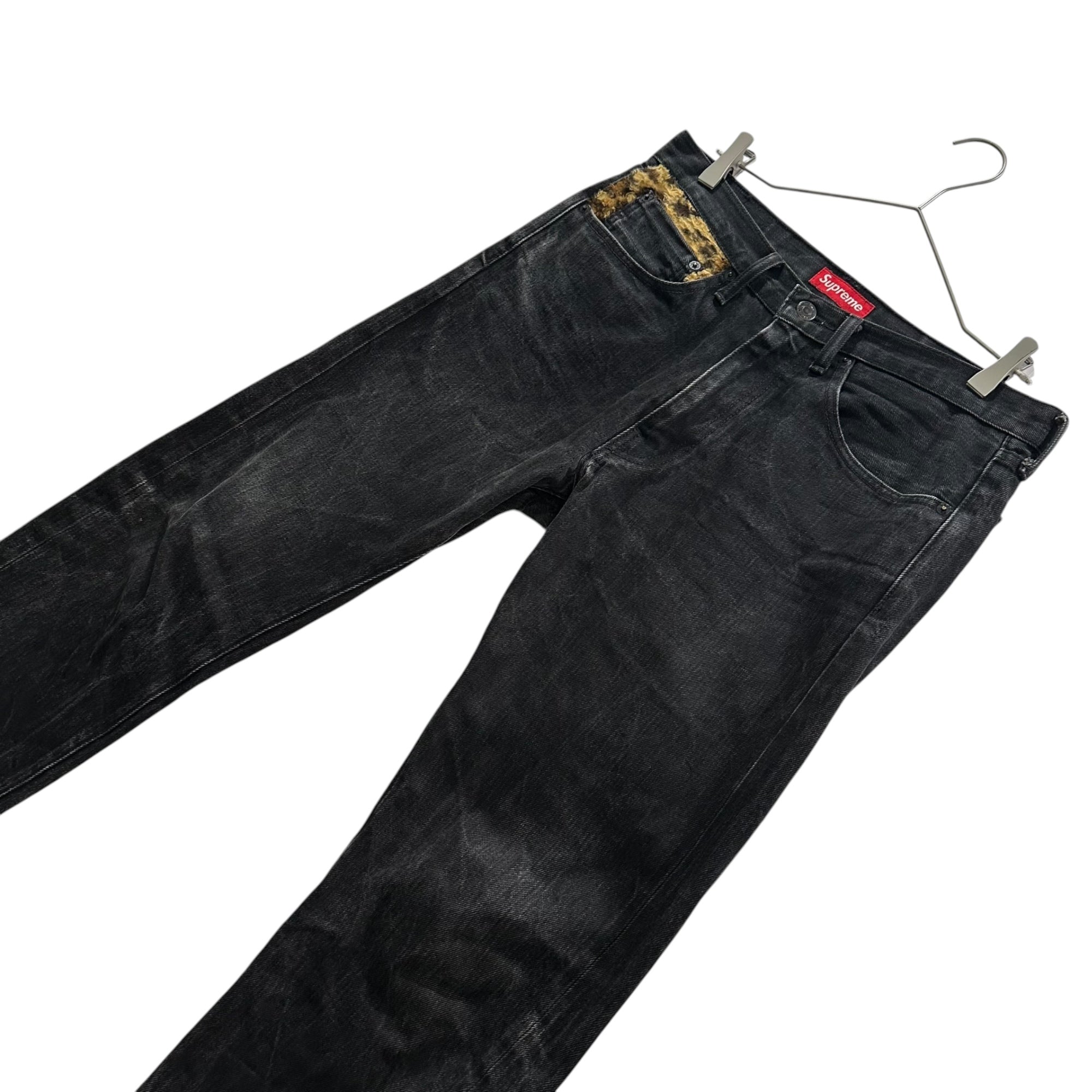 Supreme × Levi's(シュプリーム × リーバイス) 12AW 505 Zip-Fly Jean ブラック デニム パンツ PC9-00505-1003 W30 ブラック レオパード