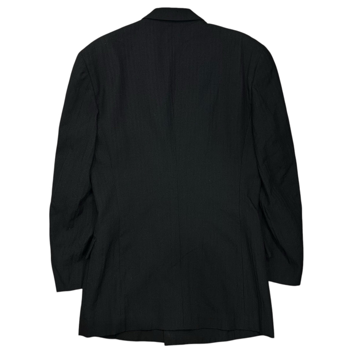 COMME des GARCONS HOMME PLUS(コムデギャルソンオムプリュス) 1993AW Wool Striped Double-Breasted Tailored Jacket ウール ストライプ ダブル テーラード ジャケット PJ-11012M M ブラック 90a アーカイブ