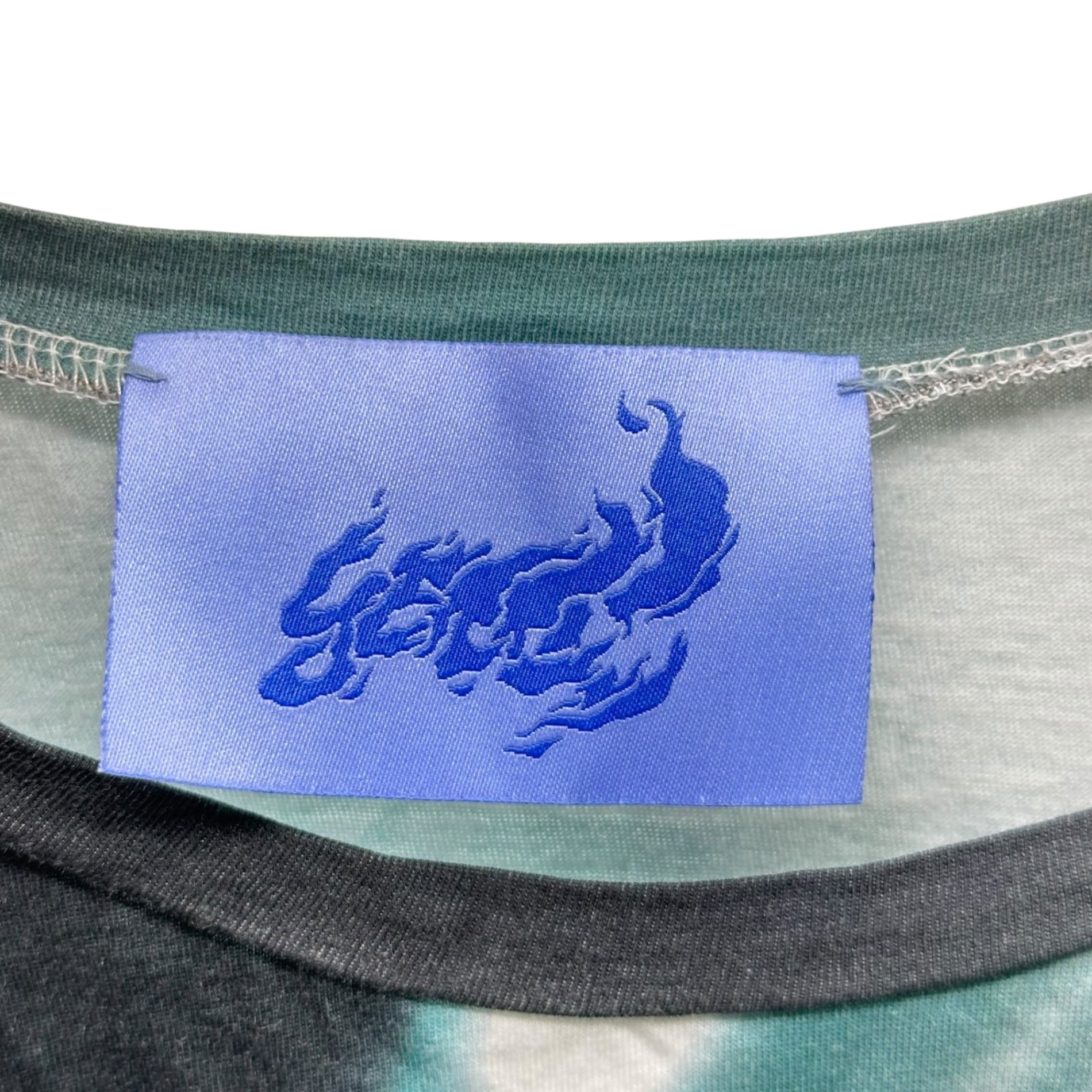 Gerrit Jacob(ジェリット ジェイコブ) Print T-SHIRT プリント Tシャツ XL ブルー×ブラック