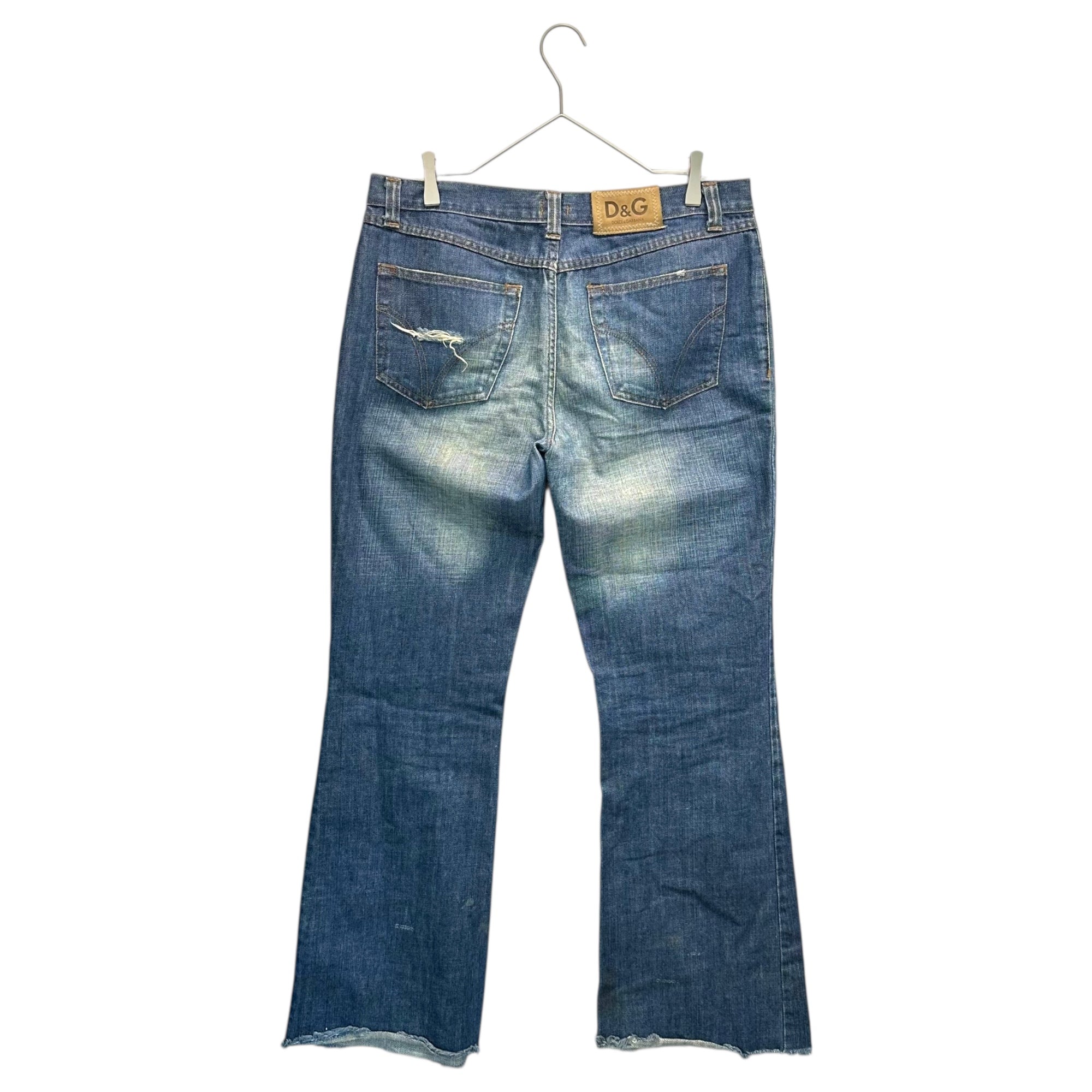 D&G(ディー&ジードルガバドルチェ&ガッバーナ) Distressed Denim Pants ダメージ加工 デストロイ デニム パンツ 34 インディゴ