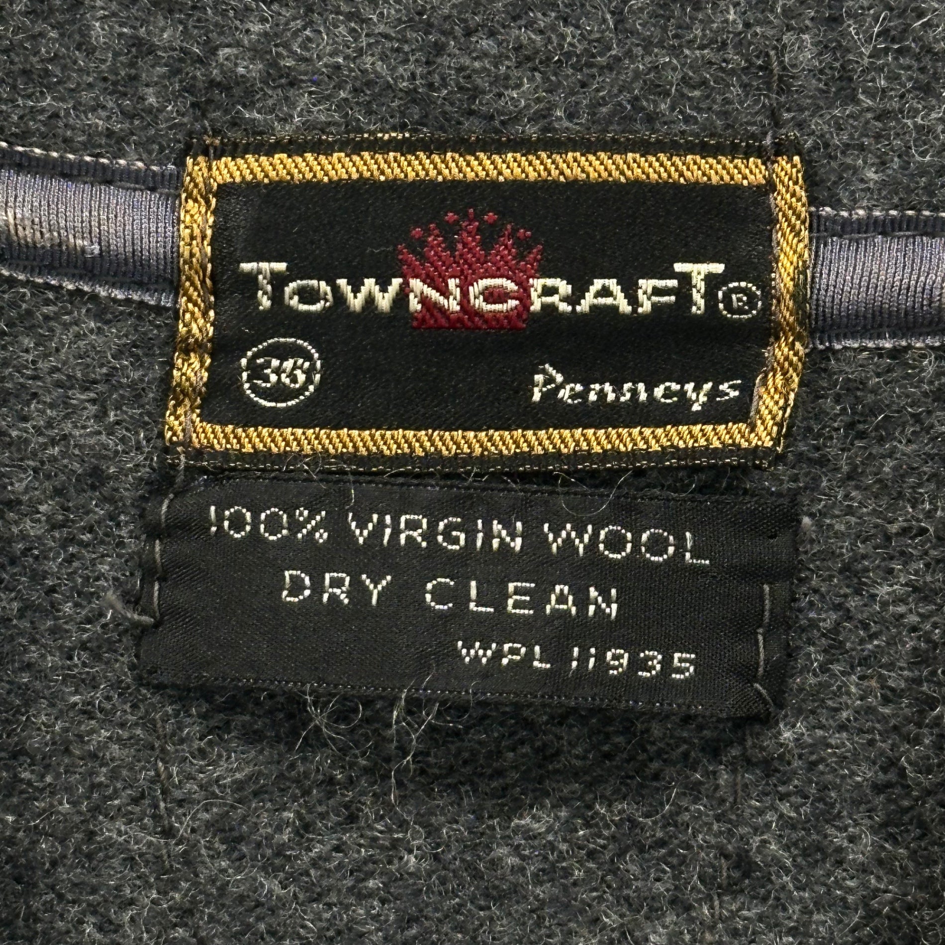 TOWNCRAFT(タウンクラフト) 60's~70's Vintage Wool Knit Cardigan ヴィンテージ ウール ニット カーディガン 36 グレー 60年代~70年代