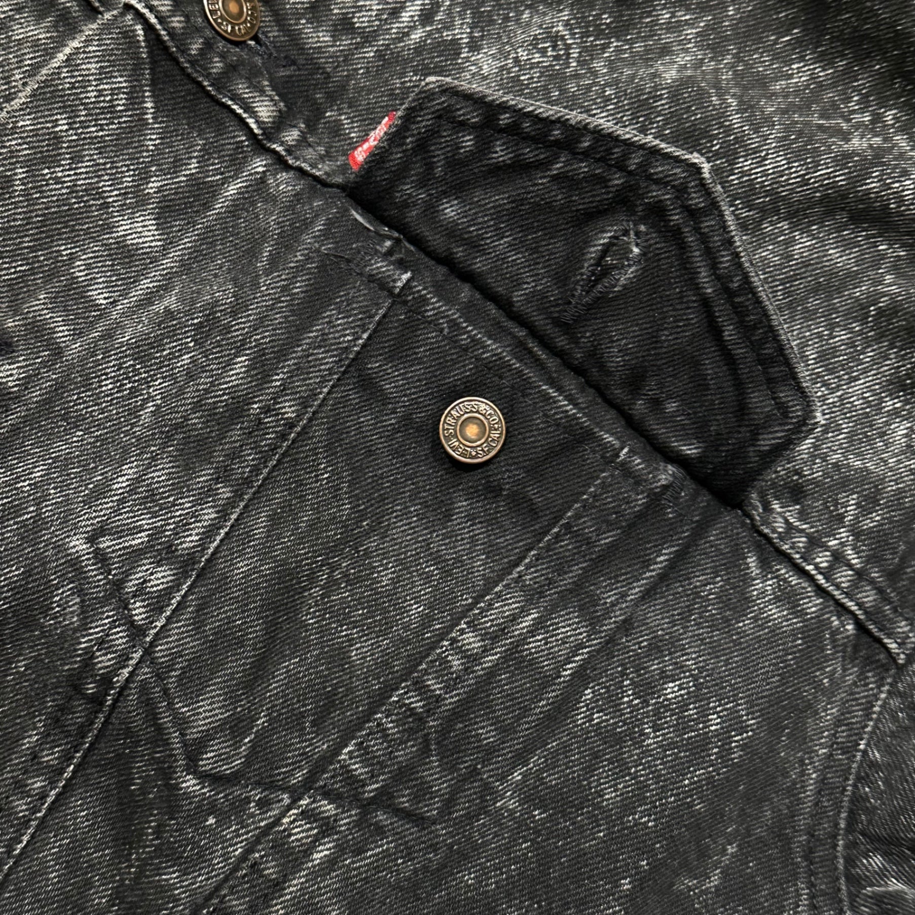 Levi's(リーバイス) 1988's 70507 Black Acid Wash Denim Jacket アシッド ウォッシュ ブラック デニム ジャケット 70507-0253 XL ブラック 80's 80年代 工場523 ヴィンテージ ケミカル
