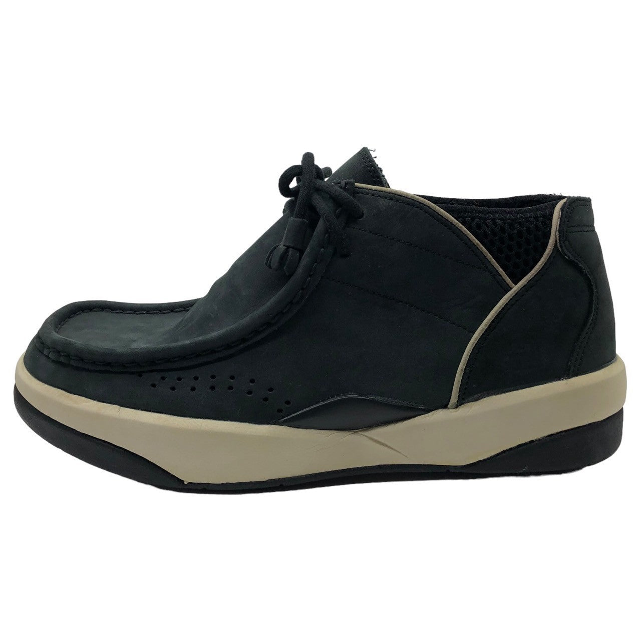 GOODENOUGH × VISVIM (グッドイナフ×ビズビム/ヴィズヴィム) POLKE ポルケ チャッカー スニーカー ヌバック 9 ブラック NUBUK 箱付