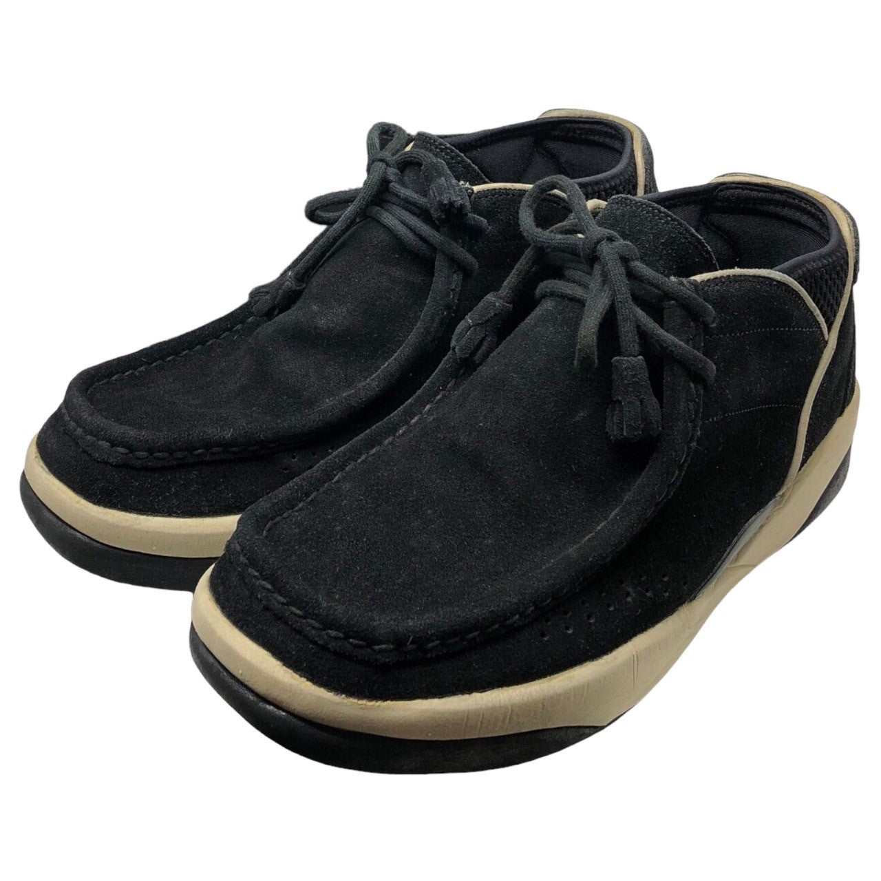 GOOD ENOUGH × VISVIM(グッドイナフ×ビズビム/ヴィズヴィム) POLKE ポルケ チャッカー スニーカー ヌバック 9 ブラック SPLIT 箱付
