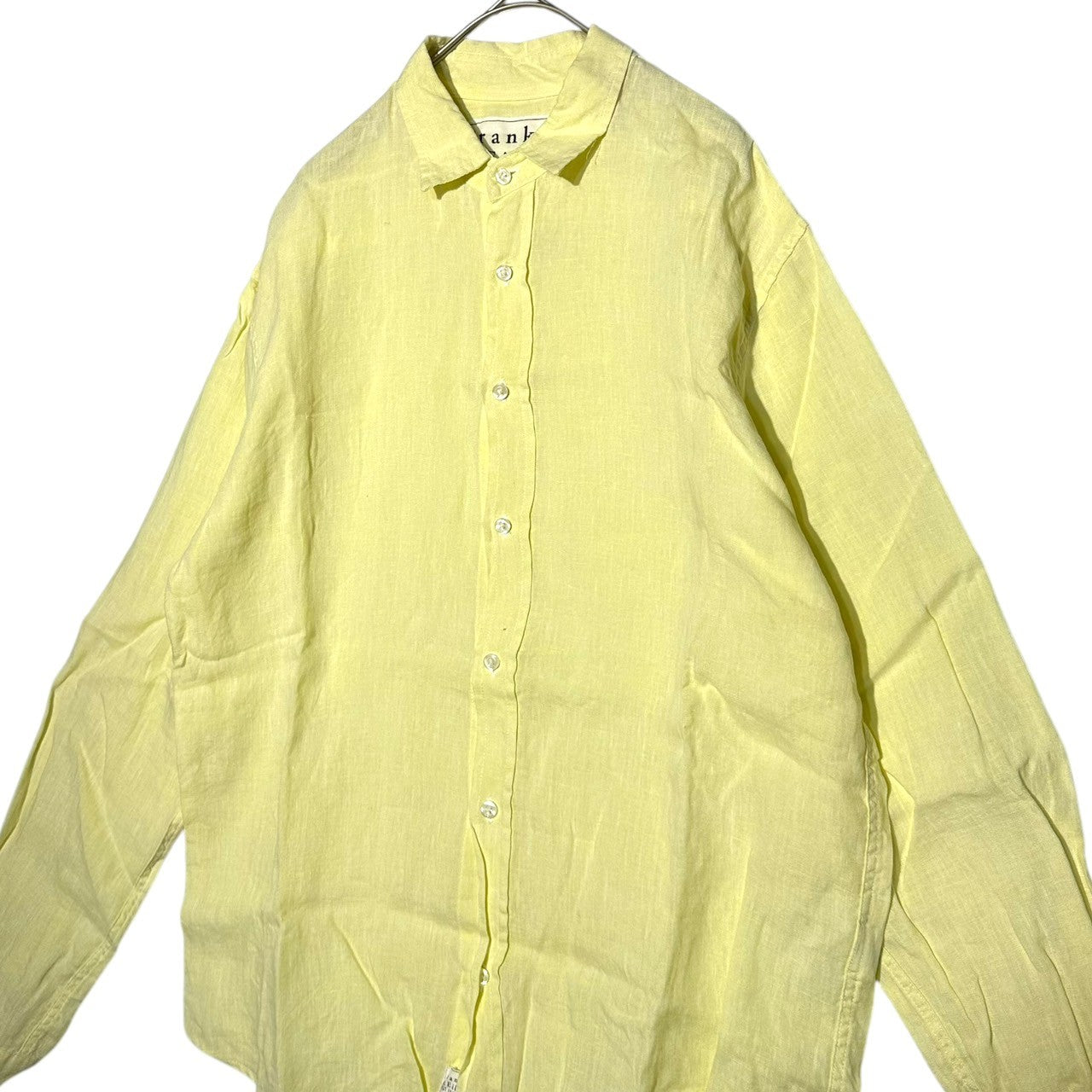 Frank&Eileen(フランク&アイリーン) linen shirt リネン シャツ XS イエロー 長袖