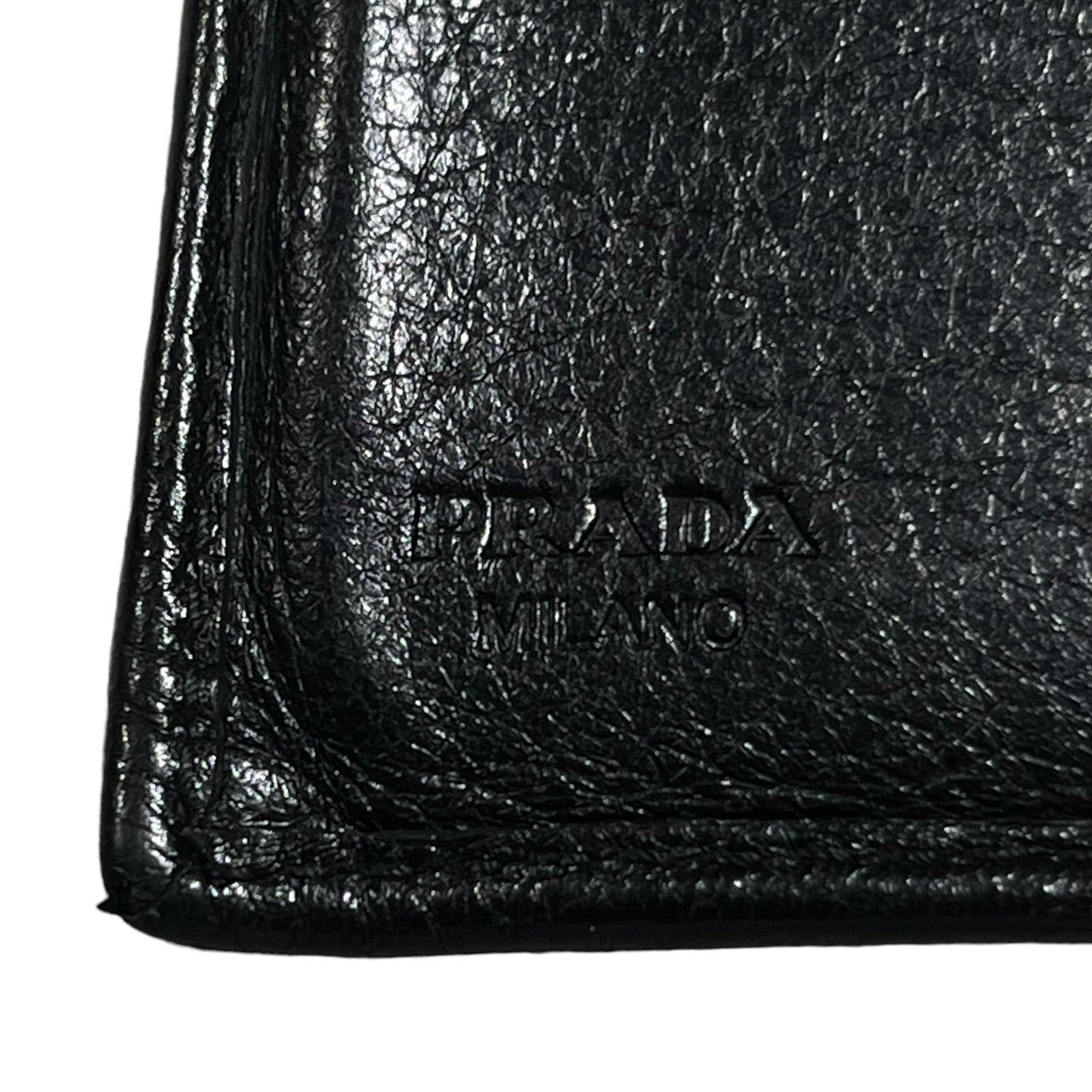 PRADA(プラダ) bifold leather wallet 2つ折り レザー 財布 2M0738 ブラック ロゴ 本革