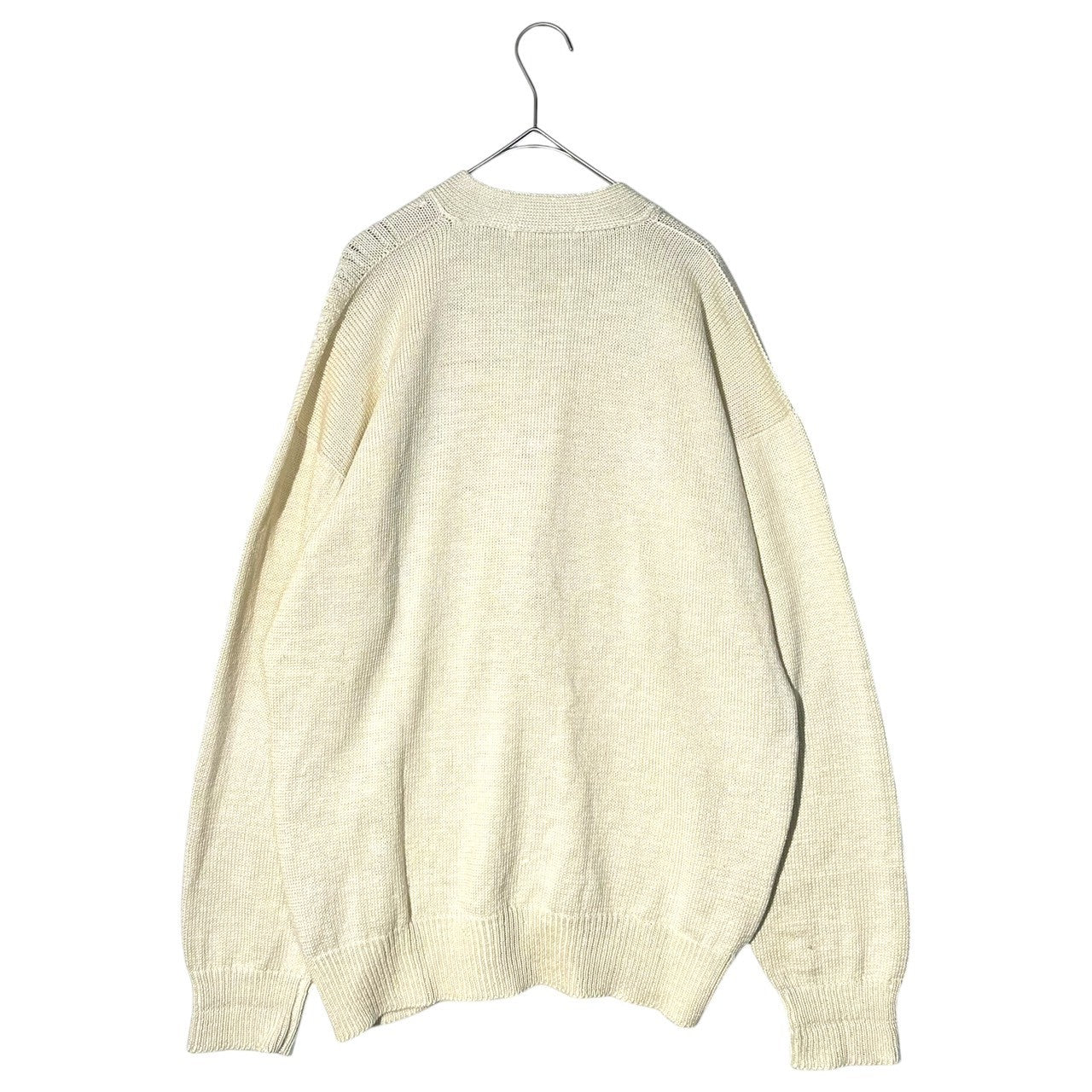 Y's for men(ワイズフォーメン) 90's Single cable weave linen 5 button long sleeve cardigan 片ケーブル織り リネン 5ボタン 長袖 カーディガン MR-K05-313 FREE アイボリー