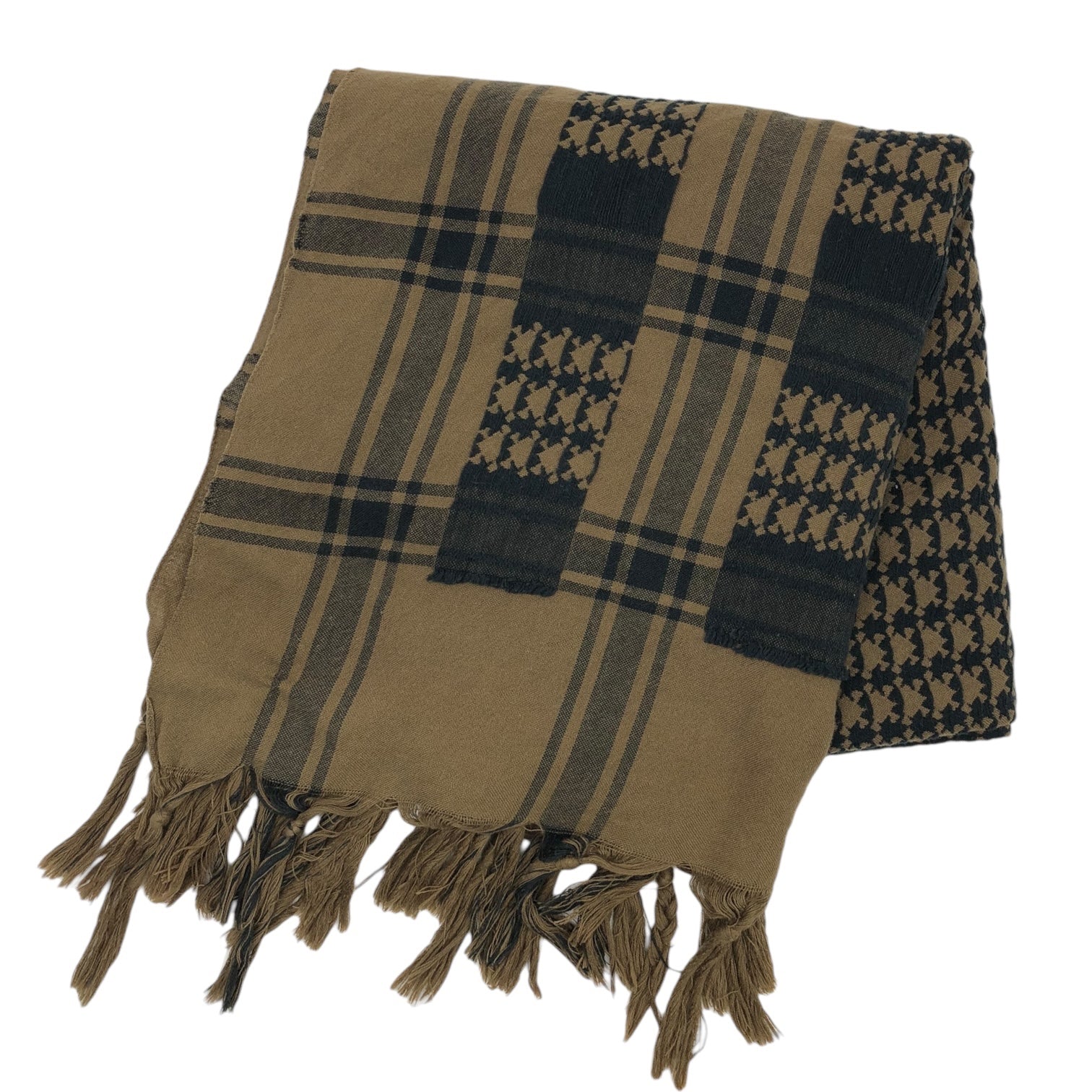 UNDERCOVER(アンダーカバー) ダイヤボーン柄アフガンストール ブラウン×ネイビー DAVF期 (DECORATED ARMED VOLUNTARY FORCES)"期