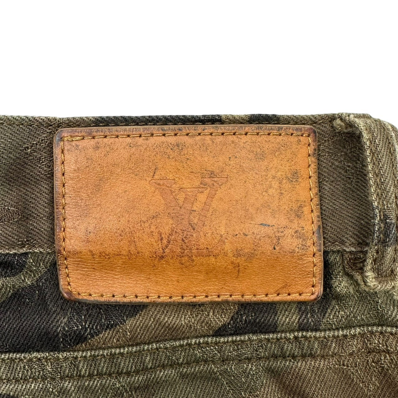 SUPREME × LOUIS VUITTON(シュプリーム×ルイヴィトン) 17AW Jacquard Denim 5-Pocket Jean Camo Pants ジャガード デニム 5ポケット カモ パンツ カーキ