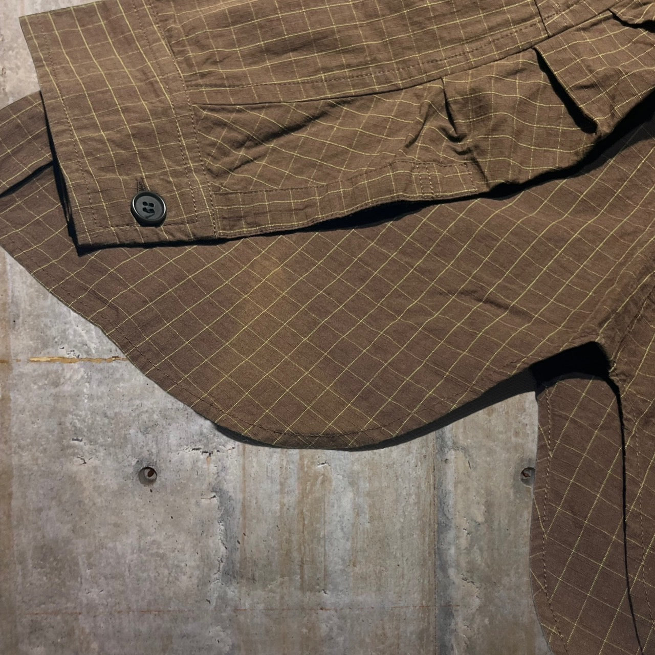 Christopher Nemeth(クリストファーネメス) L/Sチェックシャツ M ブラウン