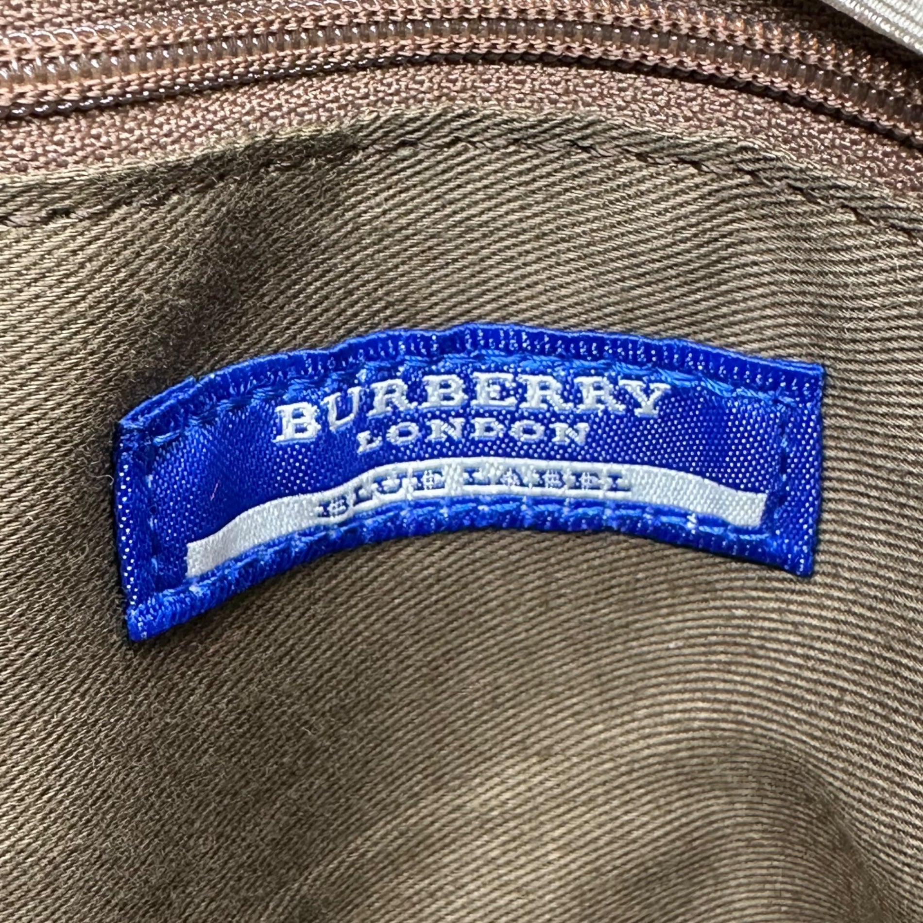 BURBERRY BLUE LABEL(バーバリーブルーレーベル) Canvas Nova Check Mini Tote Bag キャンバス ノバチェック ミニ トート バッグ ZAE29-322-40 アイボリー×ブラウン 三陽商会タグ