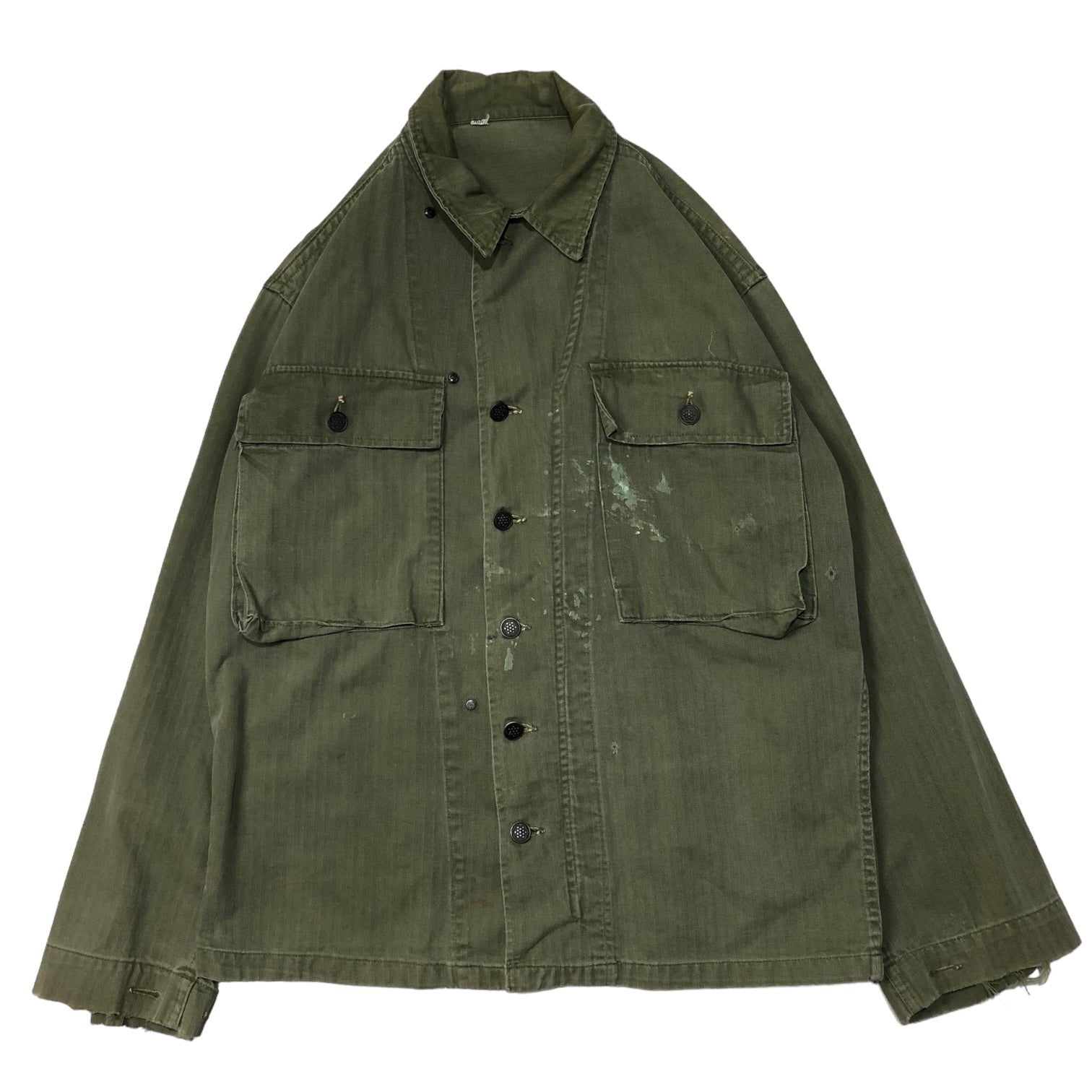 US ARMY(アメリカ軍) 40's~50's M43 HBT jacket ミリタリー フィールド ジャケット 13スターボタン 36R カーキ ヴィンテージ