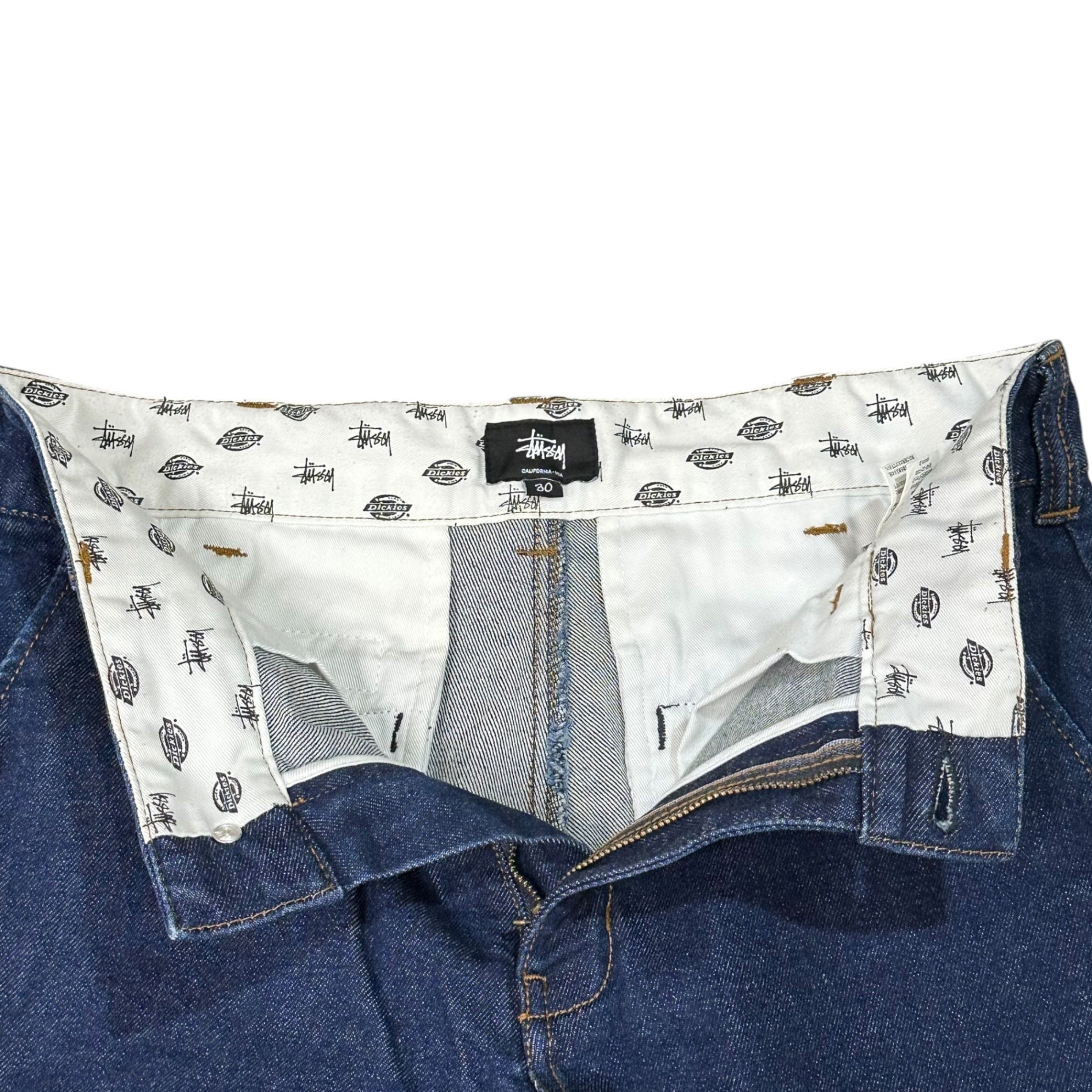 STUSSY×Dickies(ステューシー×ディッキーズ) Double Name Denim Trouser Pants ダブルネーム デニム トラウザー パンツ DI-ST-13FW03M W30 インディゴ