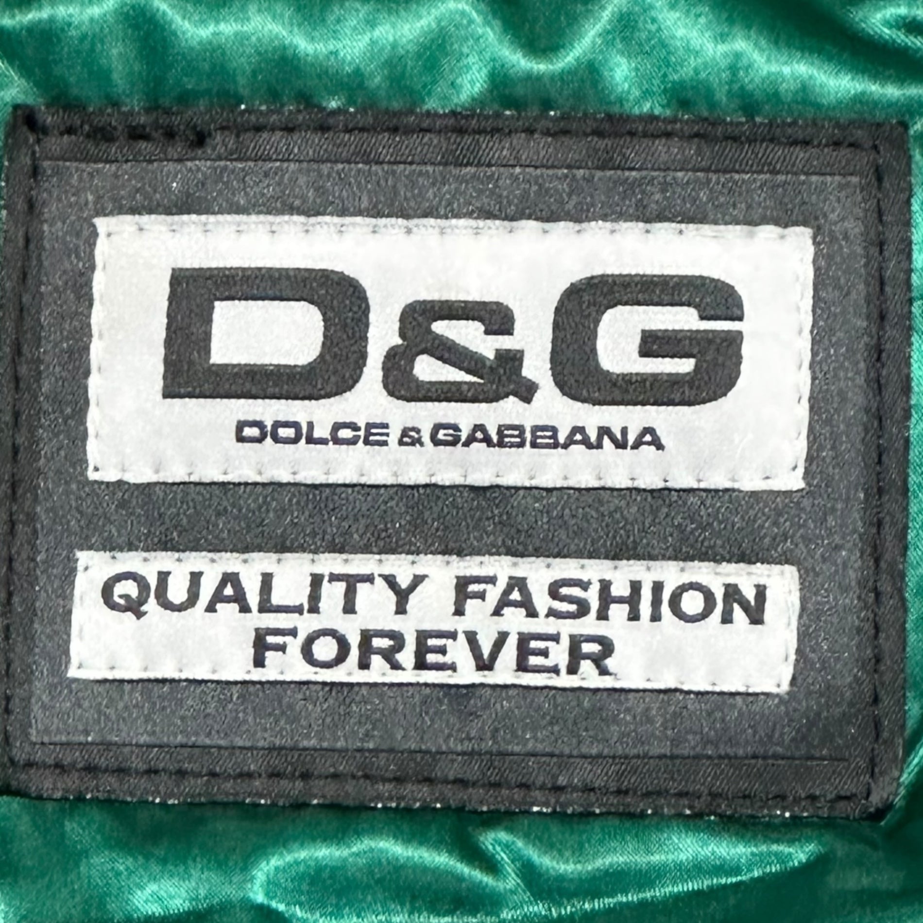D&G(ディー&ジードルガバドルチェ&ガッバーナ) 07AW Archive Military Lamb Leather Nylon Jacket アーカイブ ミリタリー ラムレザー ナイロン ジャケット RB0066/TNMCY 46(S~M程度) グリーン×ブラック 2007 00's 中綿