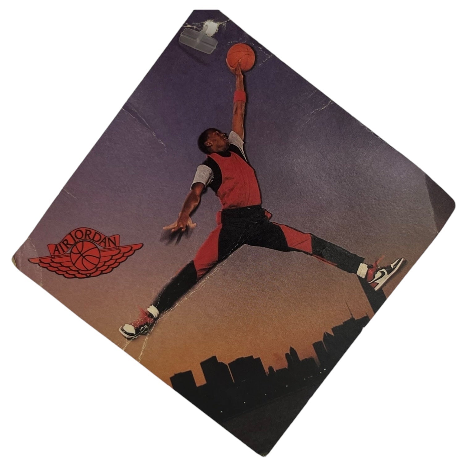 NIKE(ナイキ) 80's AIR JORDAN nylon jumpsuit ジョーダン ナイロン ジャンプスーツ 500KML-8/85 M ブラック×レッド 80年代 紺タグ ヴィンテージ デッドストック USA製 ブルズ マイケル ジョーダン