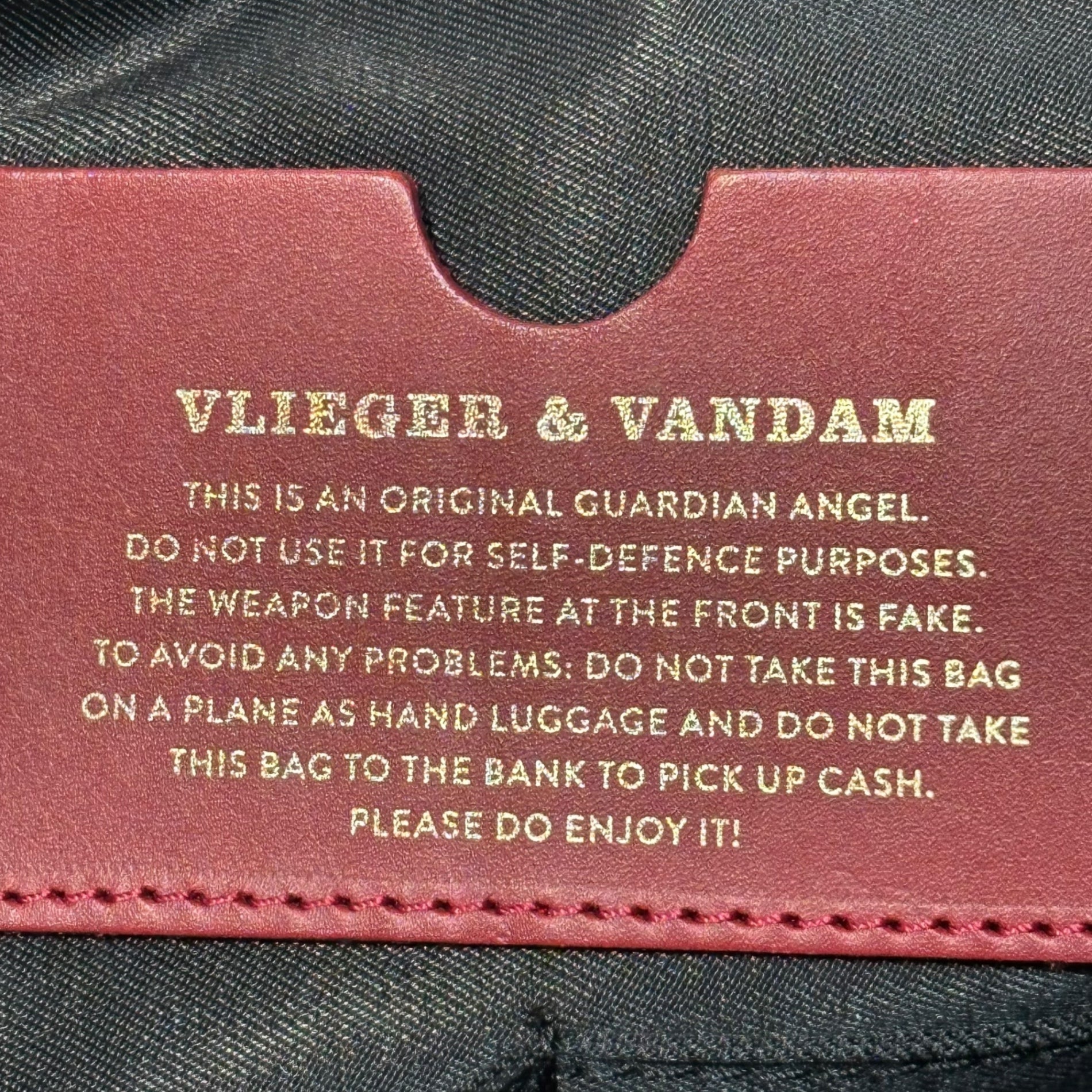 VLIEGER & VANDAM(フリーガーアンドファンダム) Pistol Embossed Leather Tote Bag ピストル 型押し レザー トート バッグ ブラック