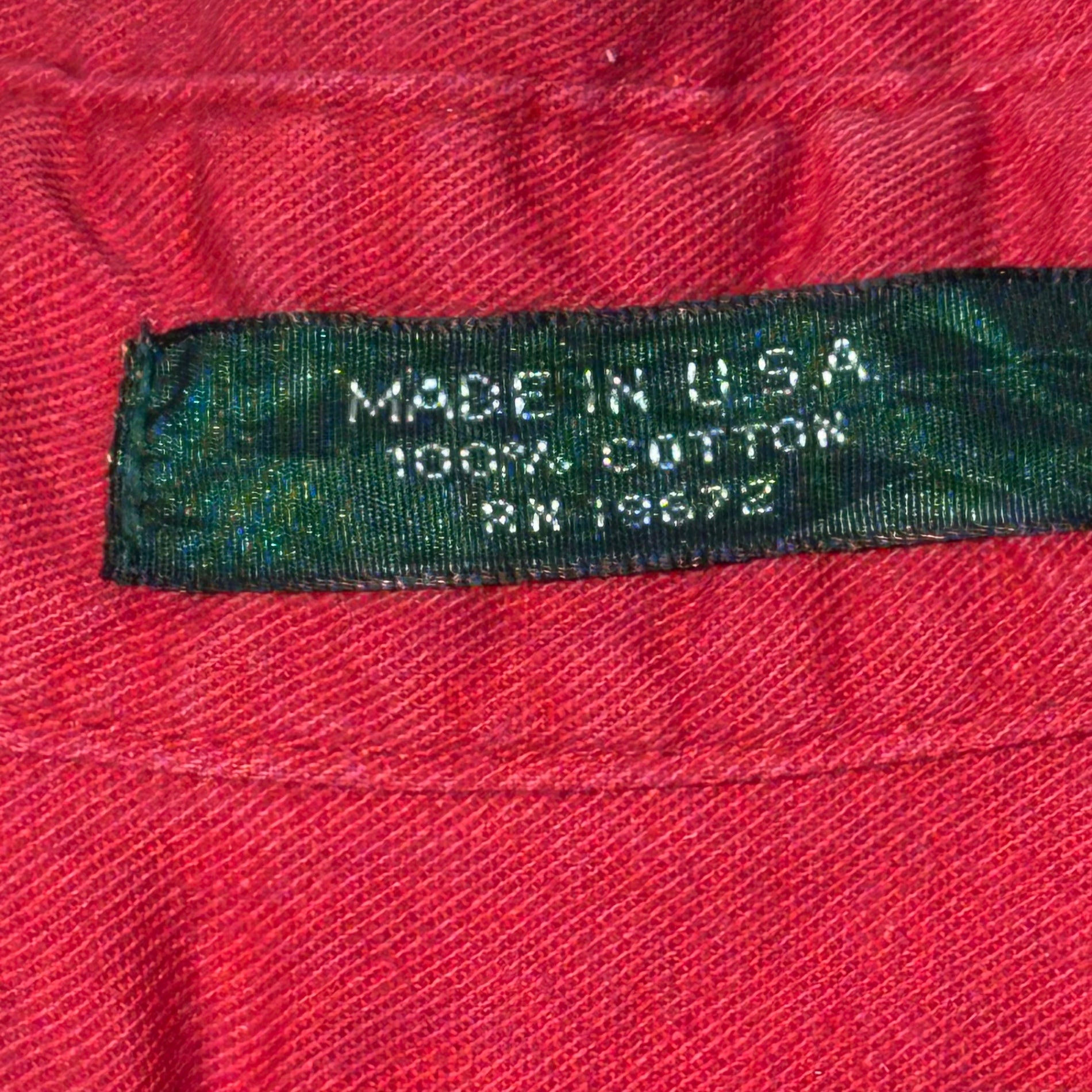 POLO RALPH LAUREN(ポロラルフローレン) 80's USA-Made Chest Print Oxford Shirt 80年代 胸 プリント オックスフォード シャツ XL レッド