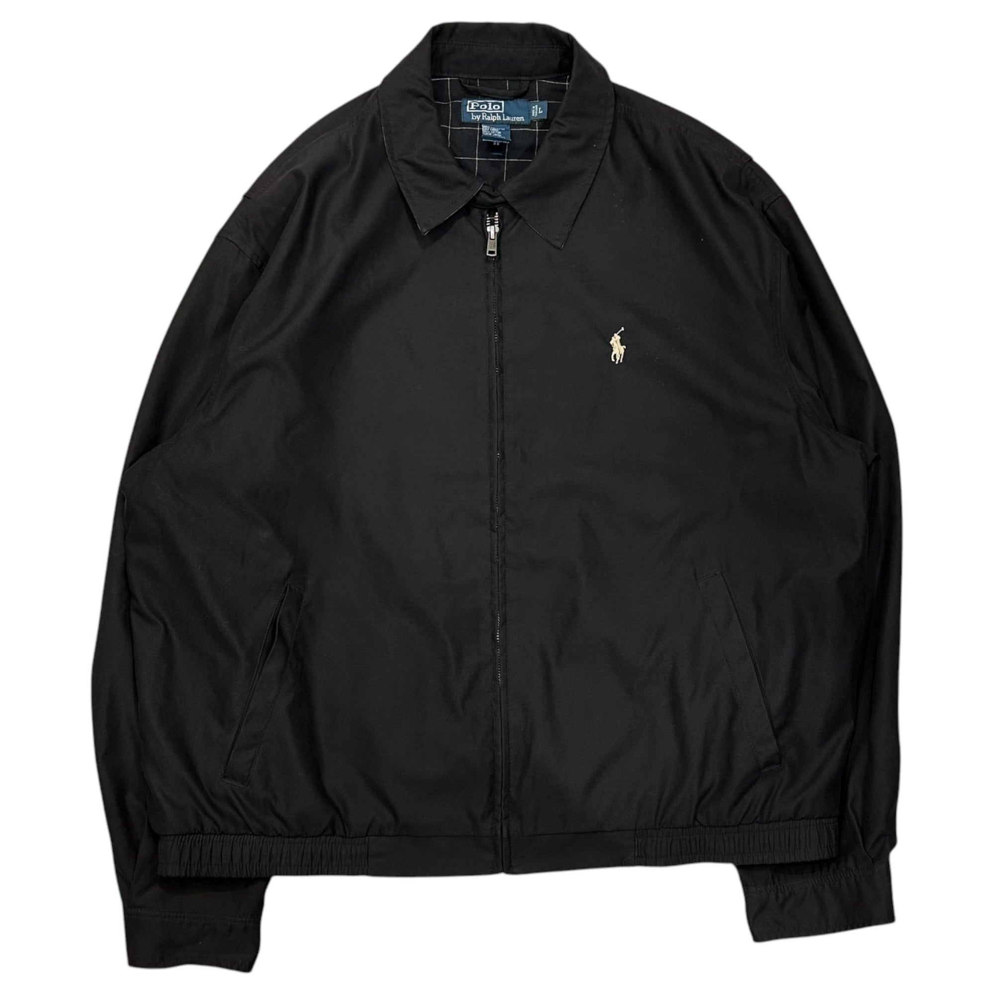 POLO RALPH LAUREN(ポロラルフローレン) 1990's Bi-Swing Jacket バイスイング ジャケット L ブラック 90年代 スイングトップ