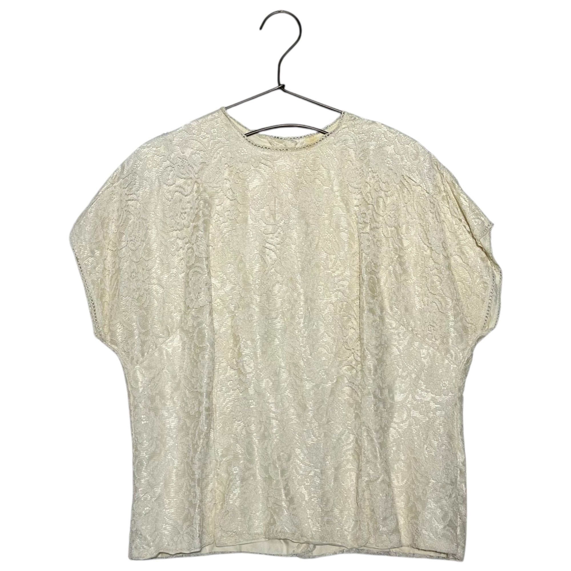 VINTAGE(ヴィンテージ) 60~'s all lace blouse 総レースブラウス FREE アイボリー