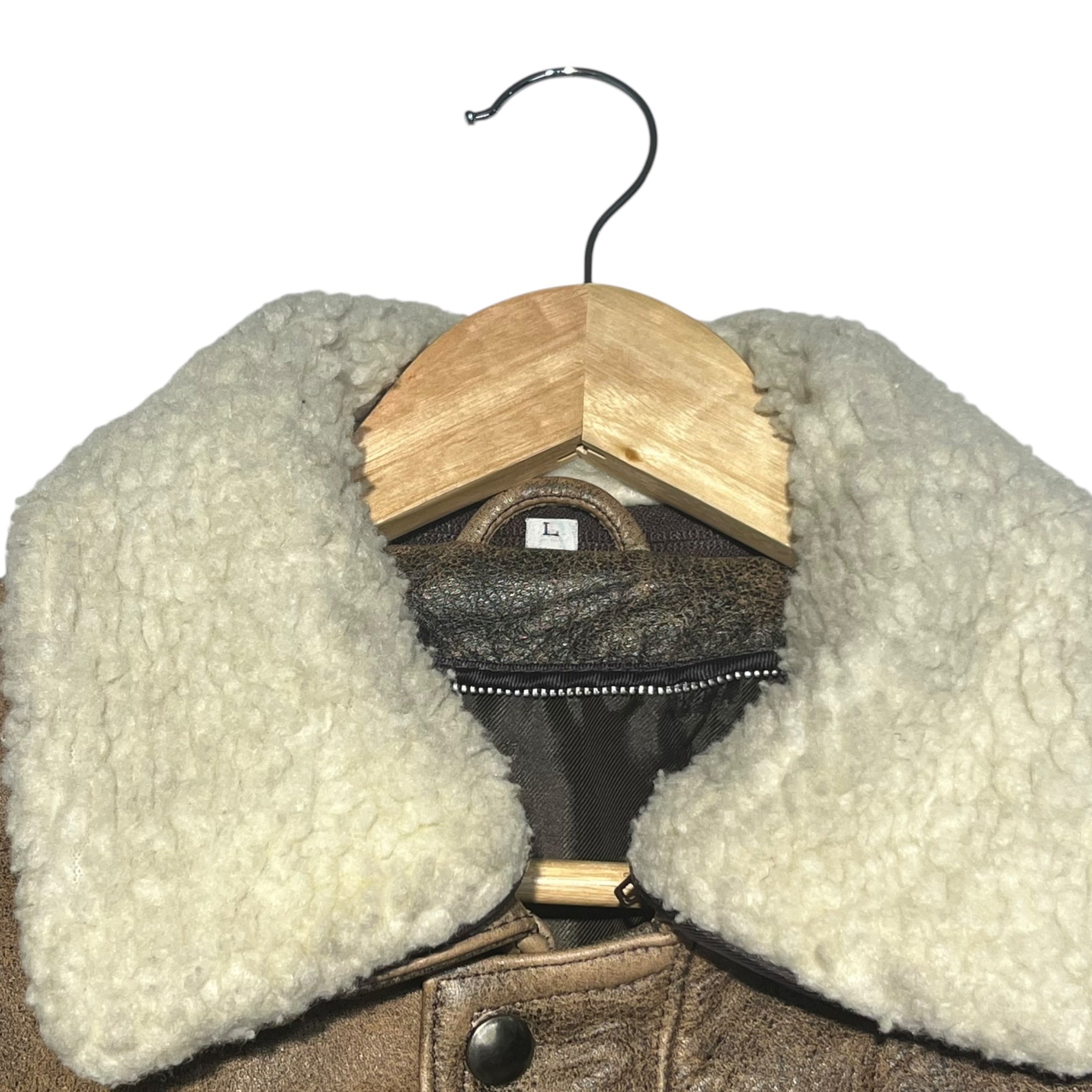 VINTAGE(ヴィンテージ) A-2 flight jacket レザー フライト ジャケット L ブラウン ボア