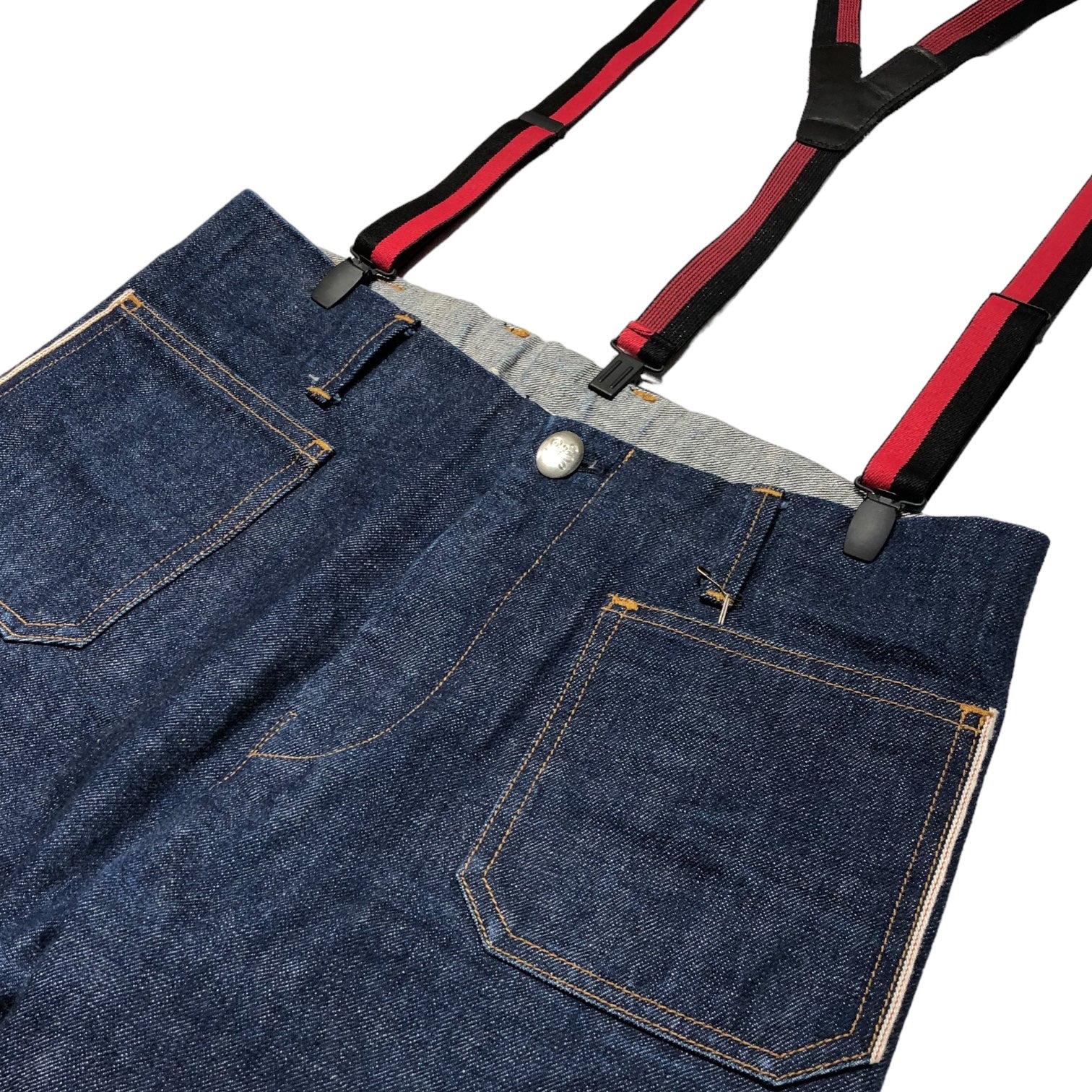 SUNSEA(サンシー) 18AW SUSPENDER TEKE TEKE DENIM PANTS サスペンダー テケテケ デニムパンツ 18A51 3(L) インディゴ
