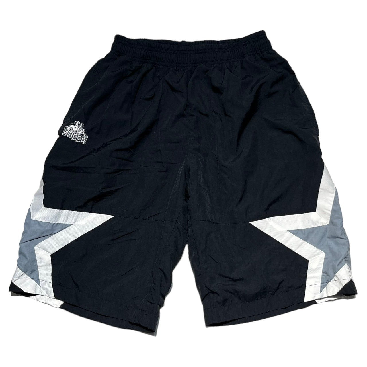 kappa(カッパ) 90's ~ 00's "JUVENTUS" Nylon training wear setup ユヴェントス ナイロン ジャージ セットアップ KF-1100 L ブラック 90年代~ トラック ジャケット ハーフ パンツ