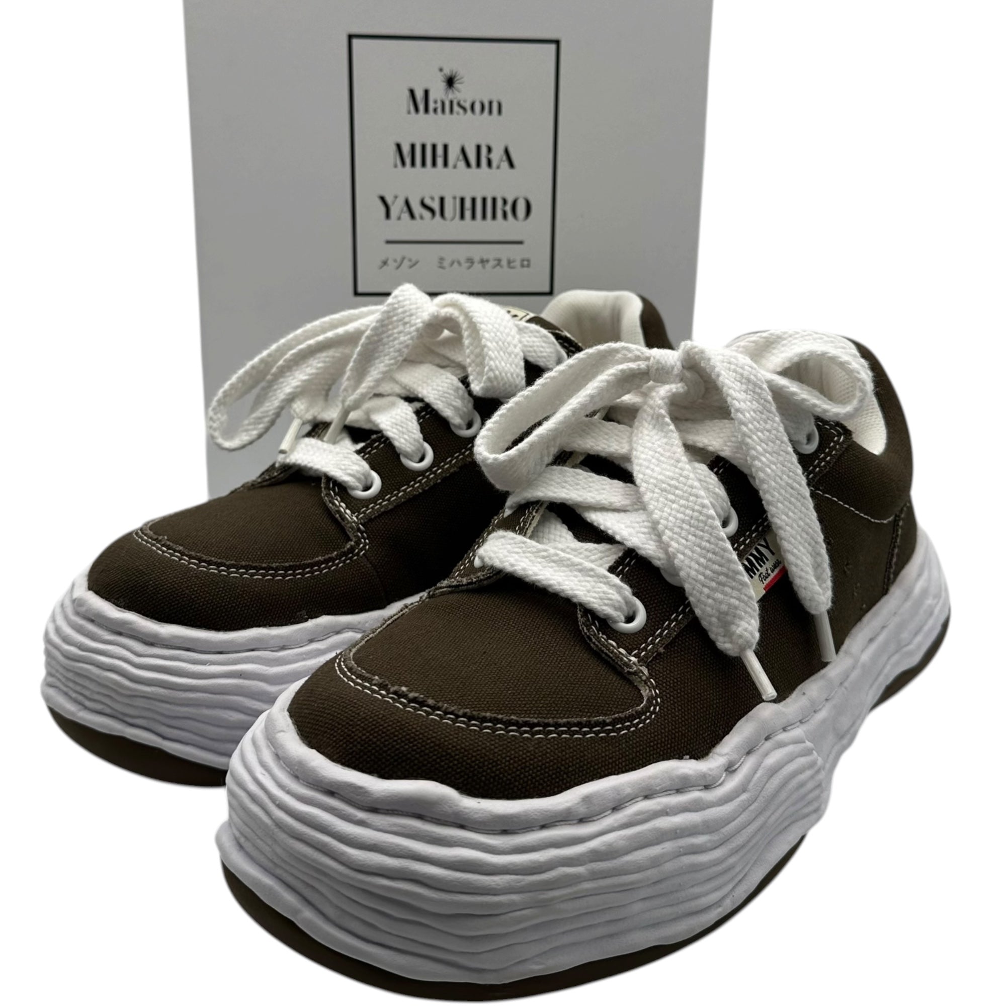 Maison MIHARA YASUHIRO(メゾンミハラヤスヒロ) 25AW Oliver Sneakers オリバー スニーカー キャンバス ローカット A15FW704-0 43(27.5cm) カーキ