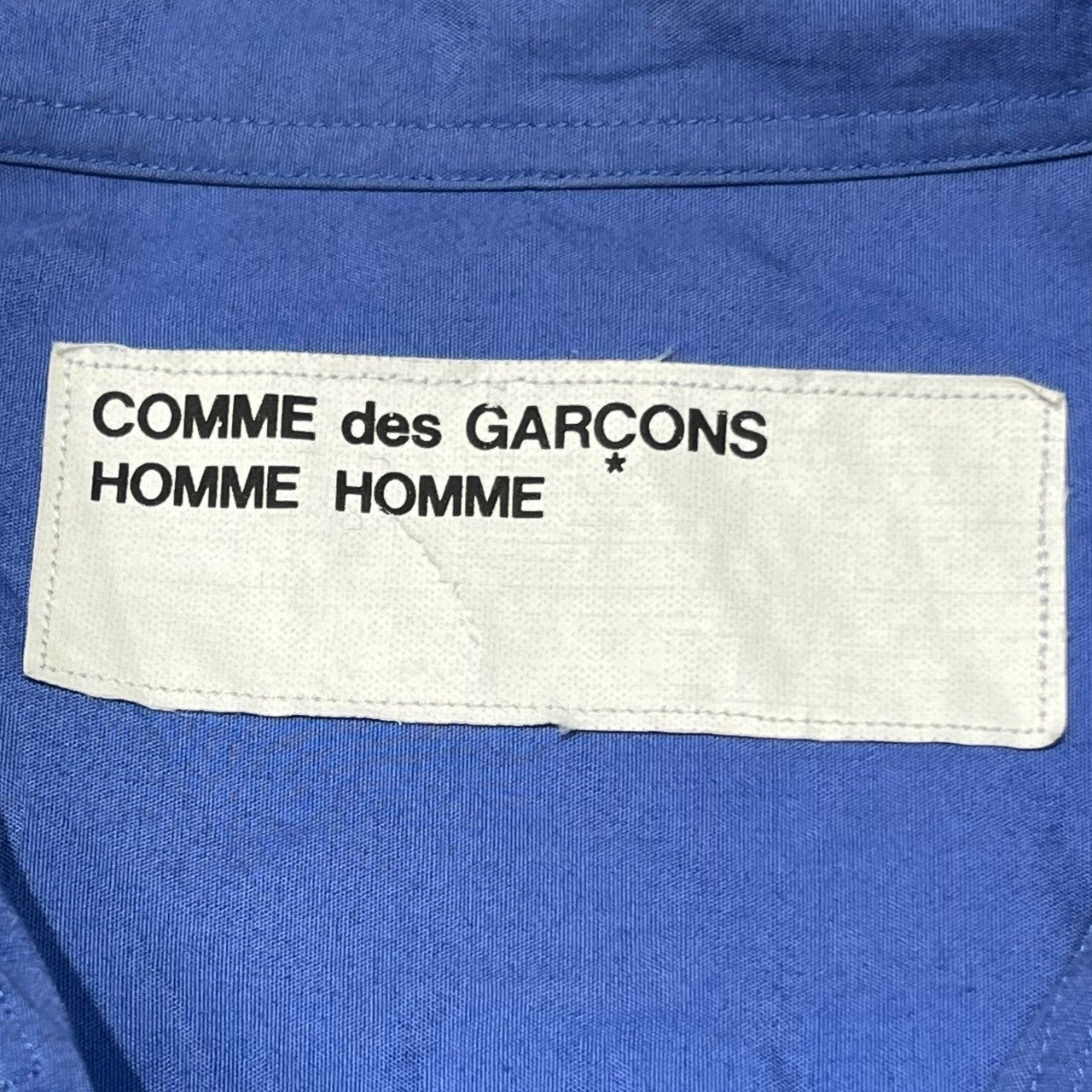 COMME des GARCONS HOMME HOMME(コムデギャルソンオムオム) 00SS Old vertical line cotton short sleeve shirt オールド縦ラインコットン半袖シャツ M ブルー 00's AD1999 IB-100290
