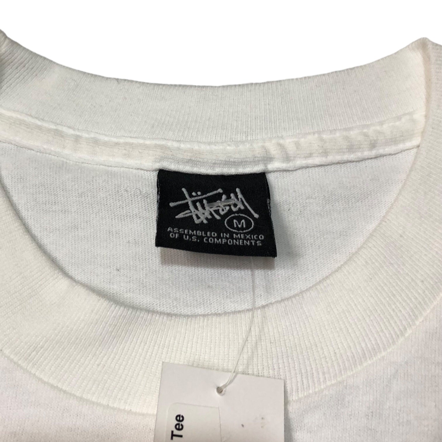 STUSSY(ステューシー) 00's STUXXV WORLD TOUR TEE ワールド ツアー Tシャツ 半袖 ロゴ M ホワイト デッドストック