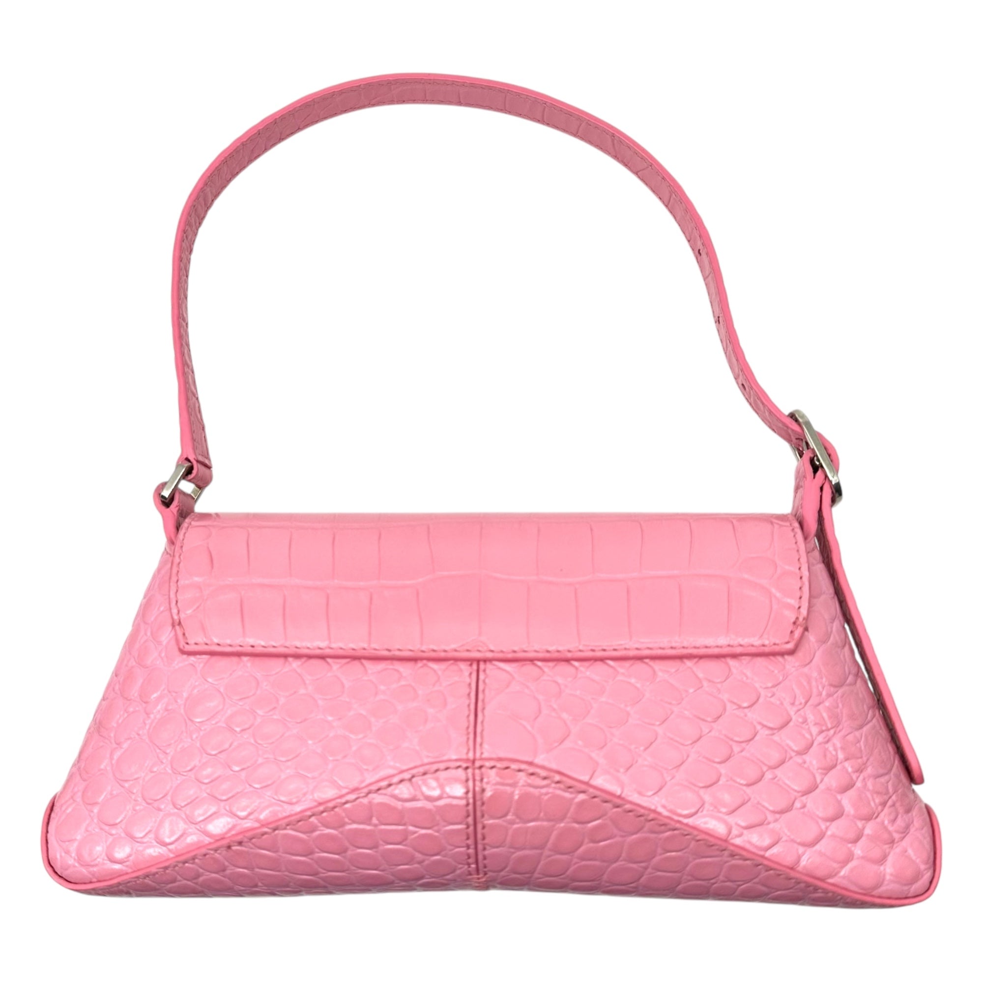 BALENCIAGA(バレンシアガ) XX Small Flap Cross Body Bag 695645-5812-Q-535269 ピンク ロゴ 型押し レザー ワンショルダー バッグ