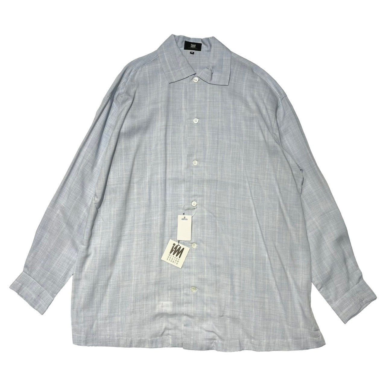 MIYAKE DESIGN STUDIO(ミヤケデザインスタジオ) 80's ~ 90's Polynosic regular collar shirt ポリノジック レギュラーカラー シャツ ハミルトン社製 IMIT LP2172-31 M ブルー 80年代 ~ 90年代 イッセイミヤケ
