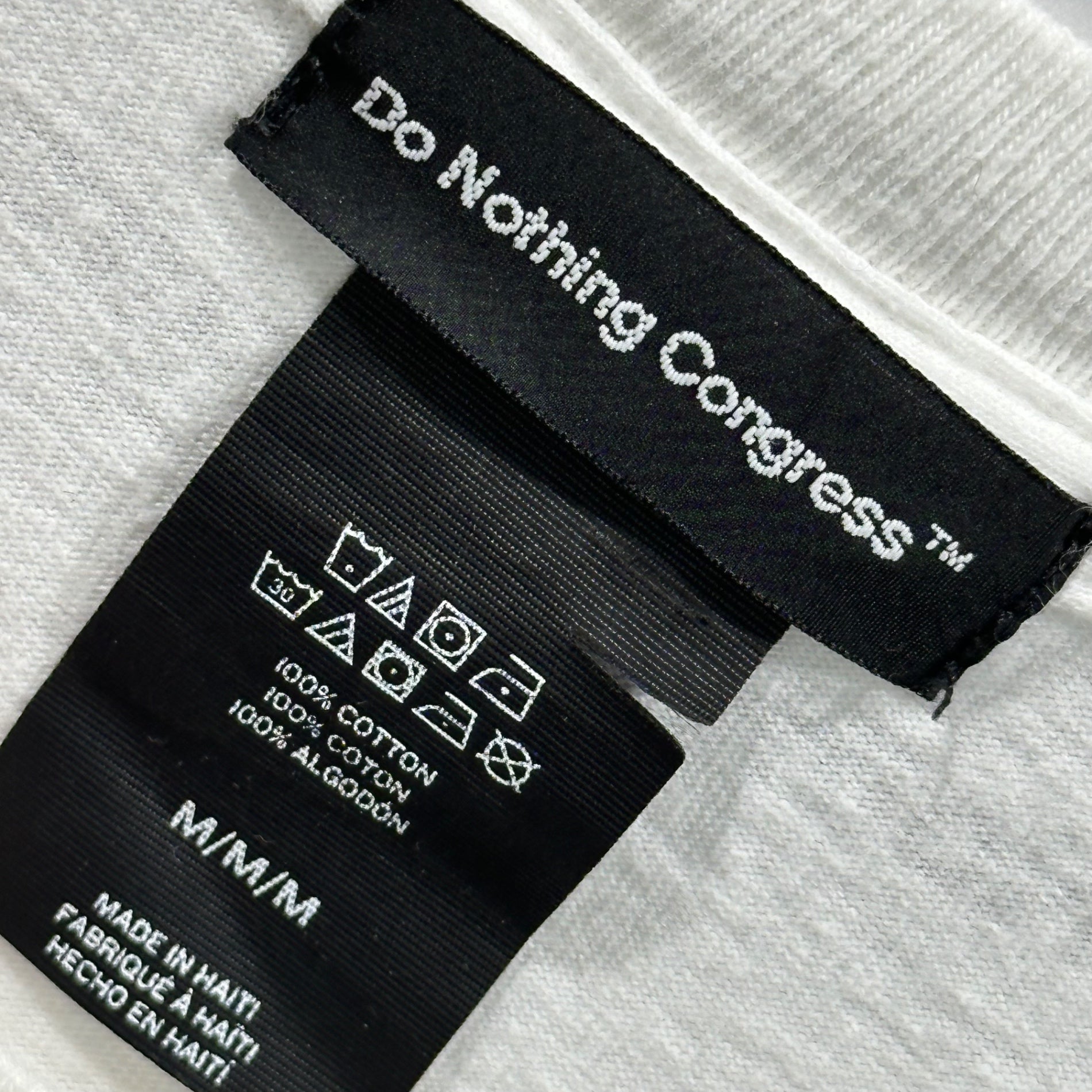 Do Nothing Congress(ドゥーナッシングコングレス) Do Nothing A Cup Of Tea Tee ロゴ 刺繍 Tシャツ M ホワイト