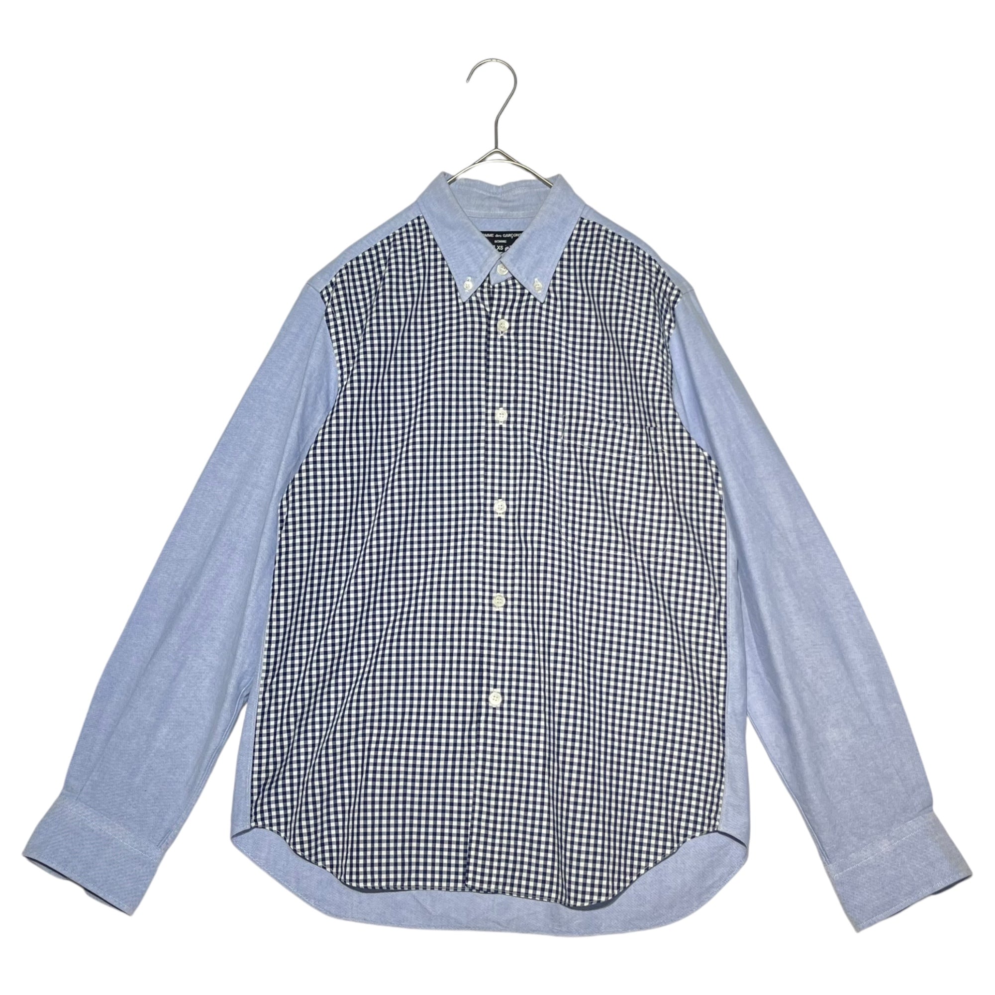 COMME des GARCONS HOMME(コムデギャルソンオム) 11SS Gingham check oxford shirt ギンガムチェック オックスフォード シャツ HG-B013 XS ブルー AD2010