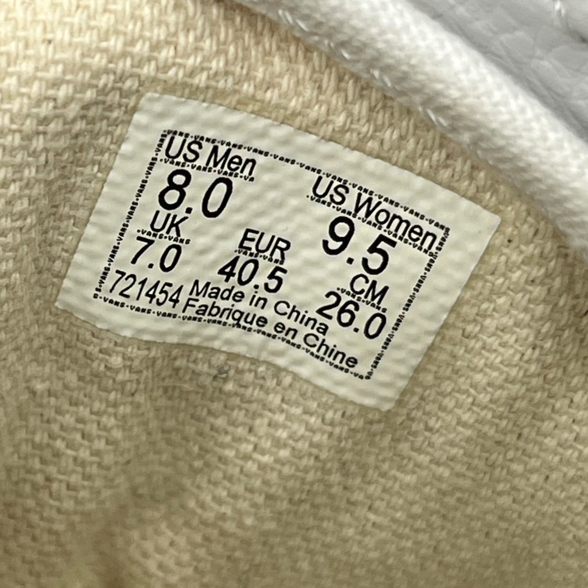 VANS(バンズ) OLD SKOOL DIY オールドスクール スニーカー 総柄 VN0A38G1U7B 26.0cm ホワイト×ブラック