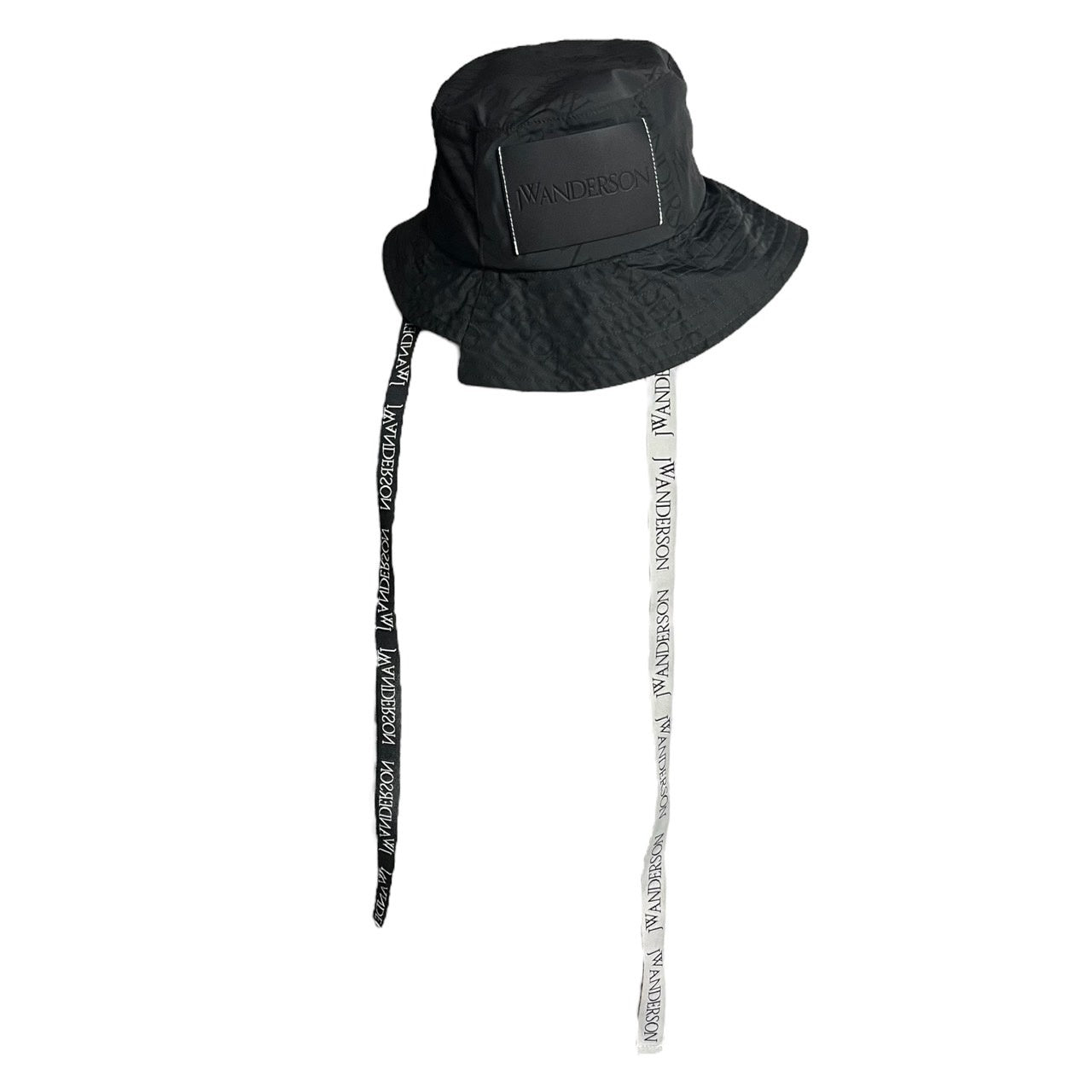 J.W.ANDERSON(ジェイダブリューアンダーソン) logo patch safari hat ロゴパッチ サファリ ハット N1 7GW 58 ブラック バケット