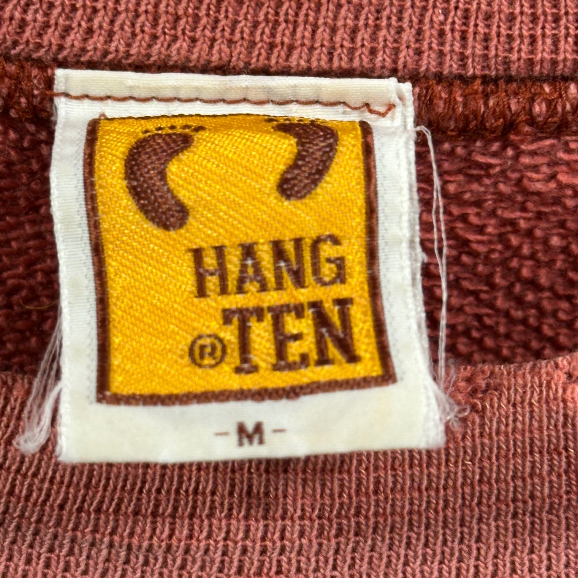 HANG TEN HANGTEN(ハンテン) 70's~80's Logo Print Short-Sleeve Sweatshirt ロゴ プリント 半袖 スウェット M レッド 70年代~80年代 ヴィンテージ Tシャツ