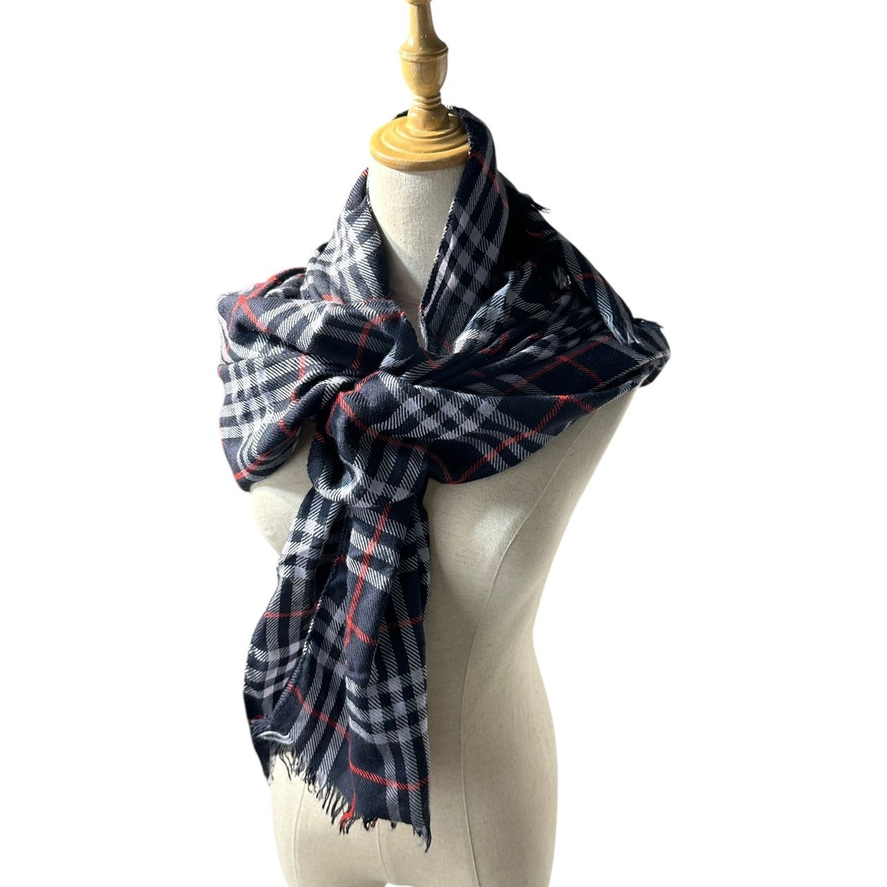 Burberrys(バーバリーズ) Cashmere silk scarf カシミヤ シルク ストール ネイビー