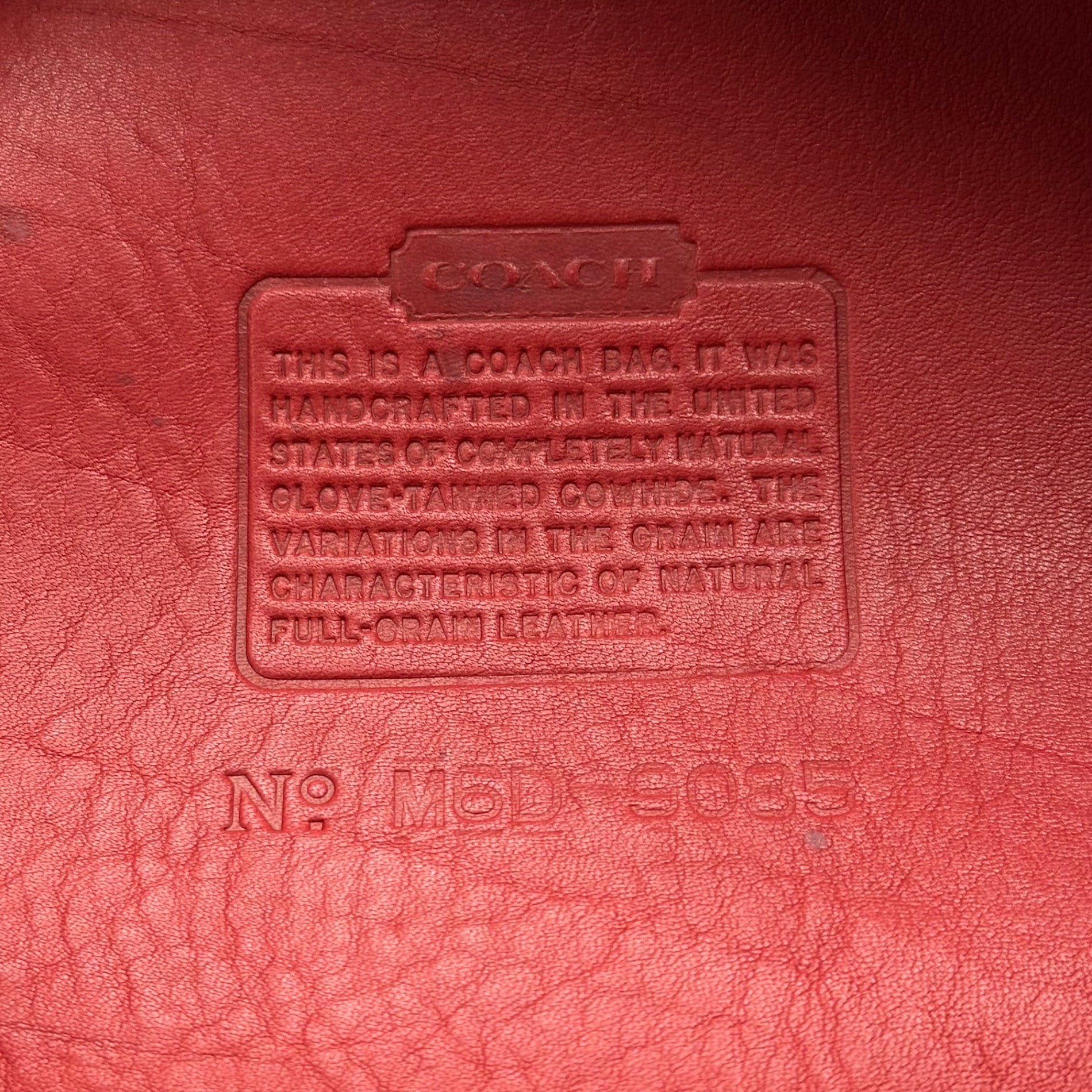 COACH(コーチ) OLD Leather Shoulder Bucket Bag オールド レザー ショルダー バケツ バッグ 9085 レッド