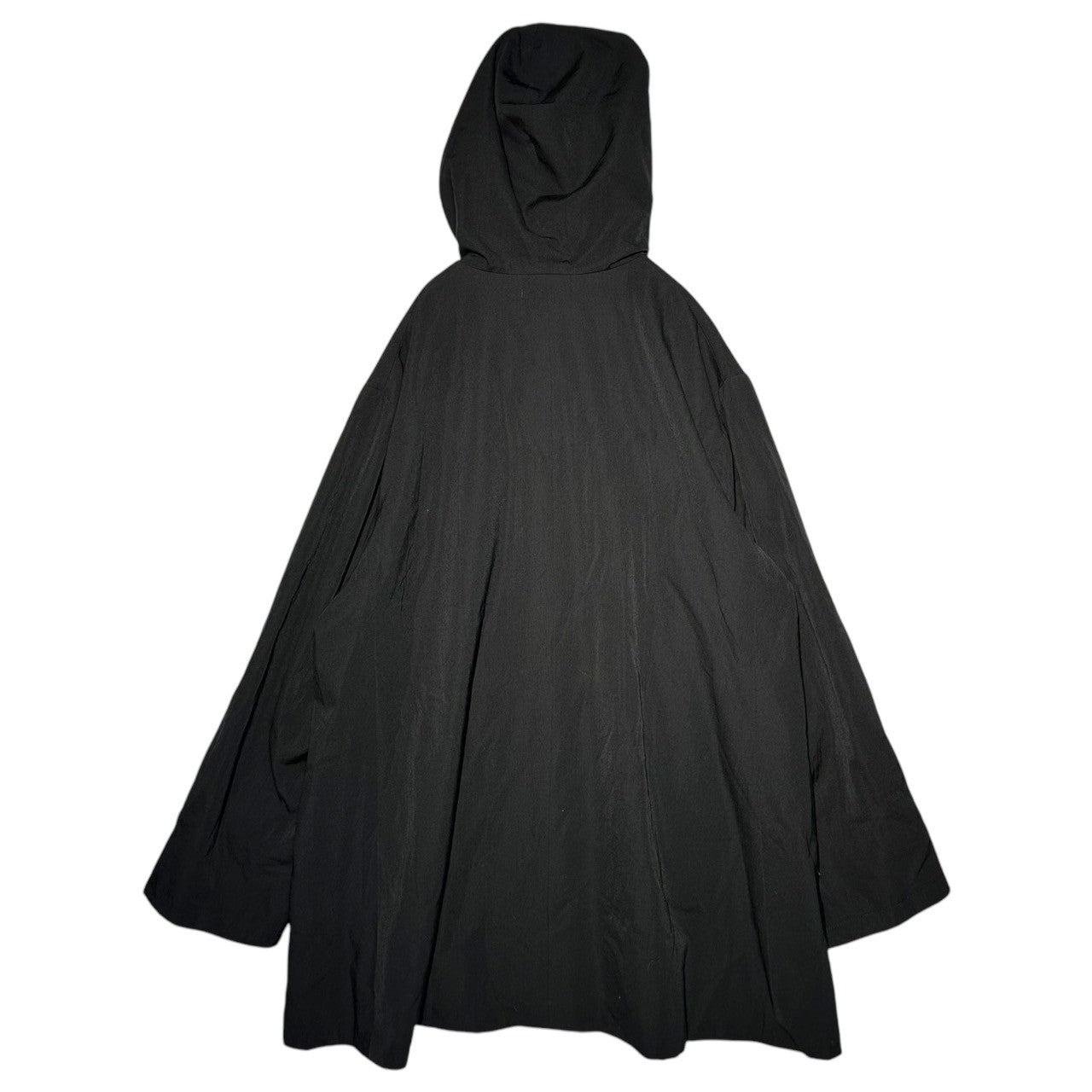 YOHJI YAMAMOTO POUR HOMME(ヨウジヤマモトプールオム) 80~90's vintage double-sided wool gabardine hooded oversized half coat 80~90年代 ヴィンテージ 両面 ウールギャバジン フーデッド オーバーサイズ ハーフ コート M ブラック