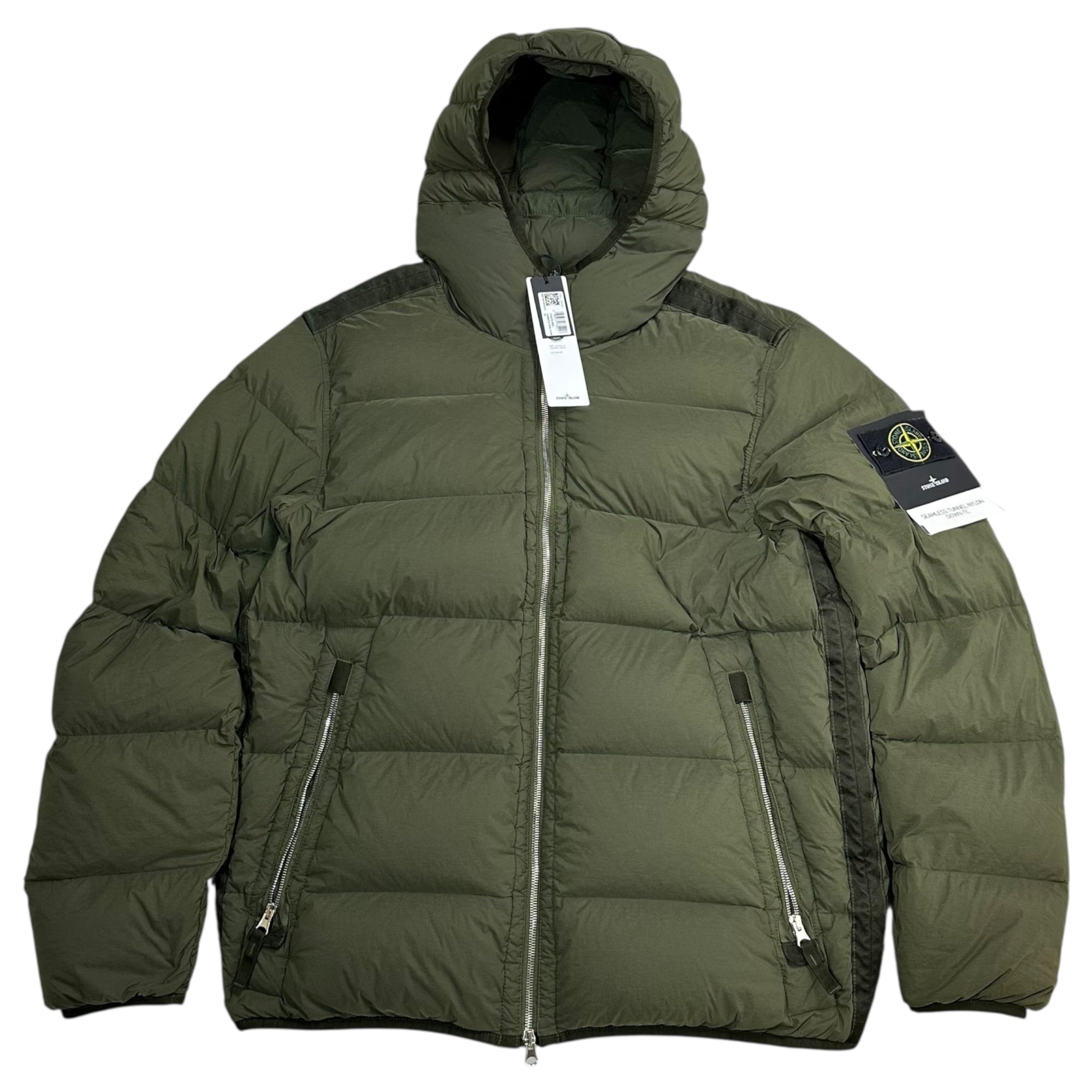 STONE ISLAND(ストーンアイランド) 23AW SEAMLESS TUNNEL NYLON DOWN-TC フーデット ダウン ジャケット 791543728 L オリーブ