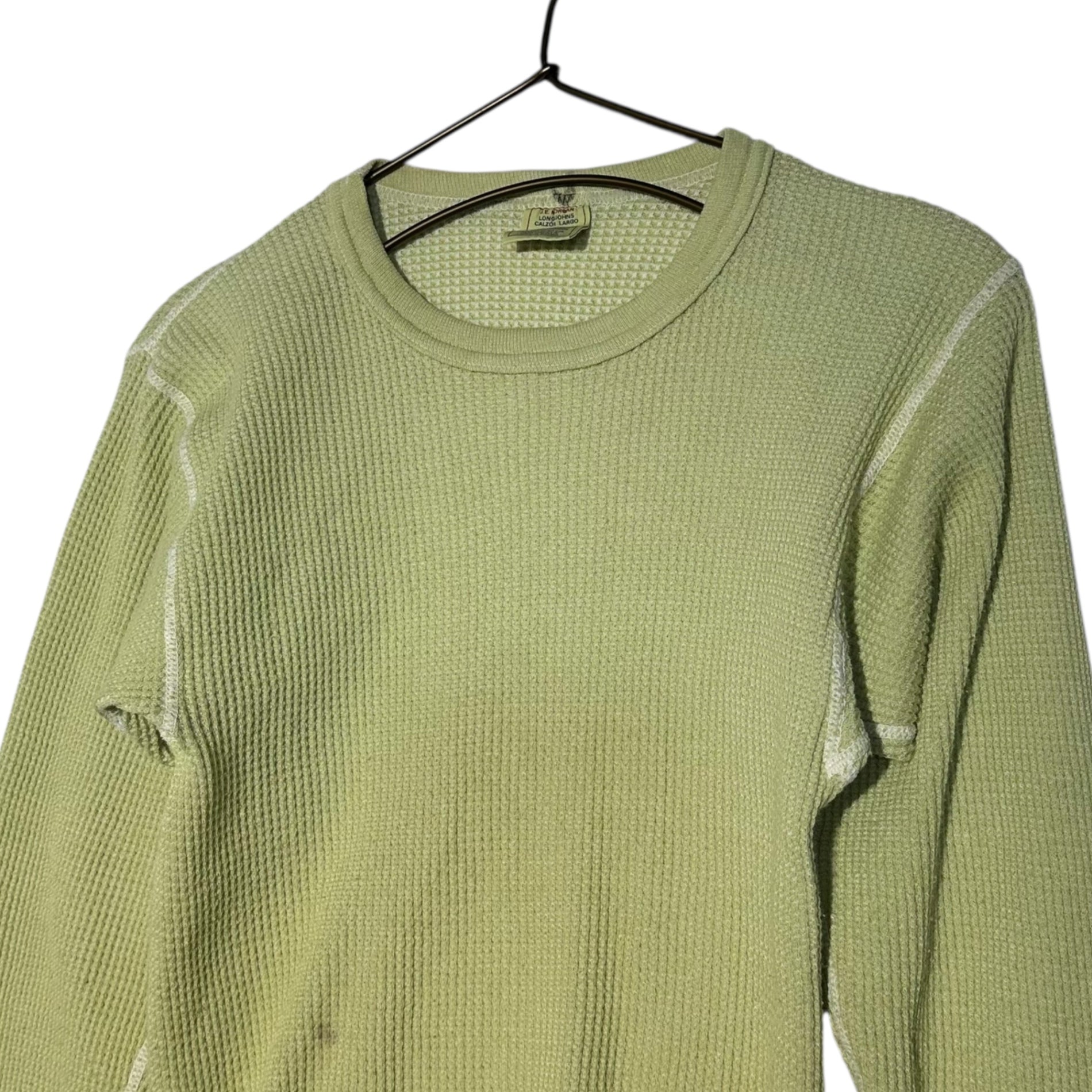 VINTAGE(ヴィンテージ) J.E MORGAN waffle thermal tops ワッフル生地サーマルカットソー 34-36 グリーン
