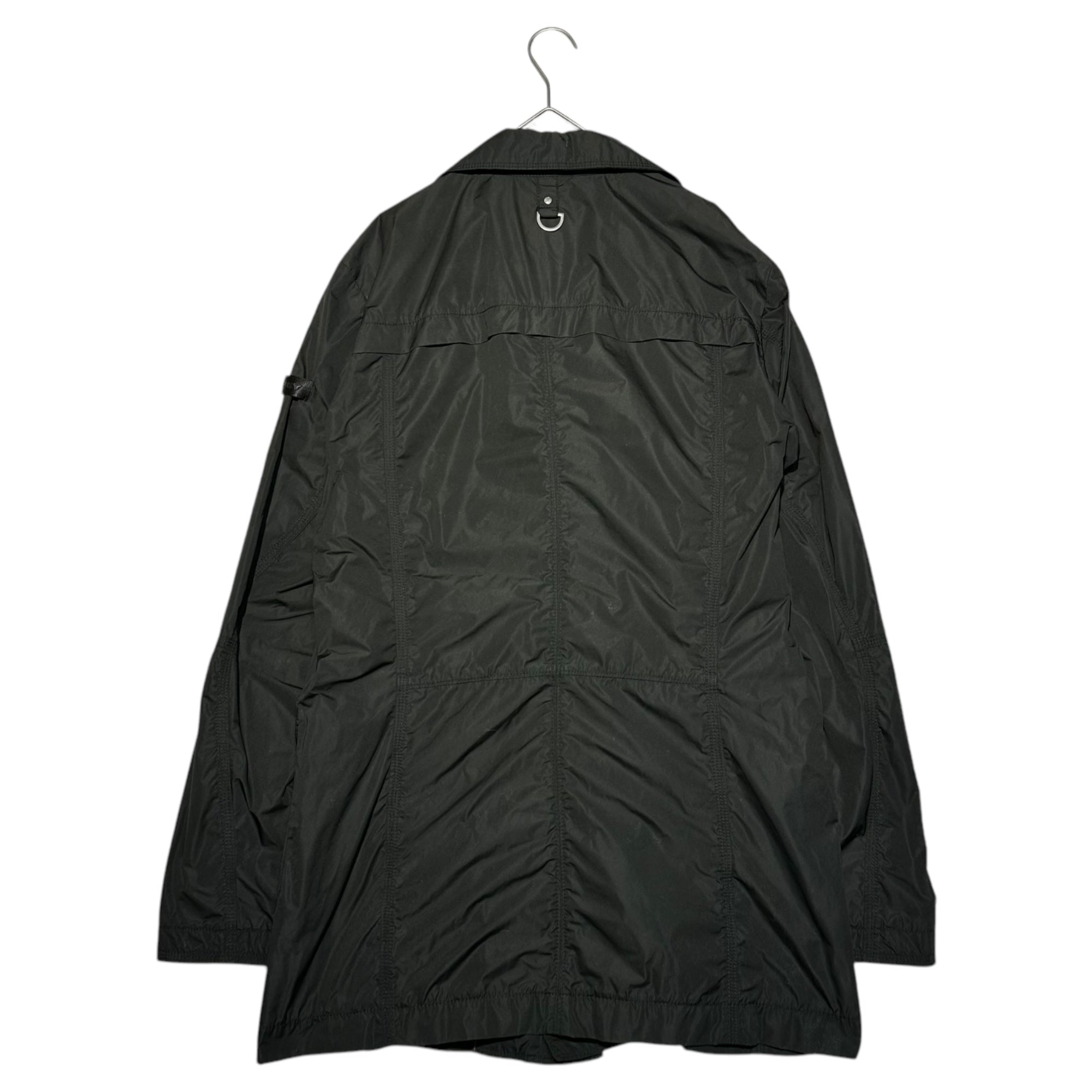 PEUTEREY(ピューテリー) Polyester Sleeve Logo Hunting Long Jacket ポリエステル 袖ロゴ ハンティング ロング ジャケット CS01-2010-399 52(L~XL) ブラック