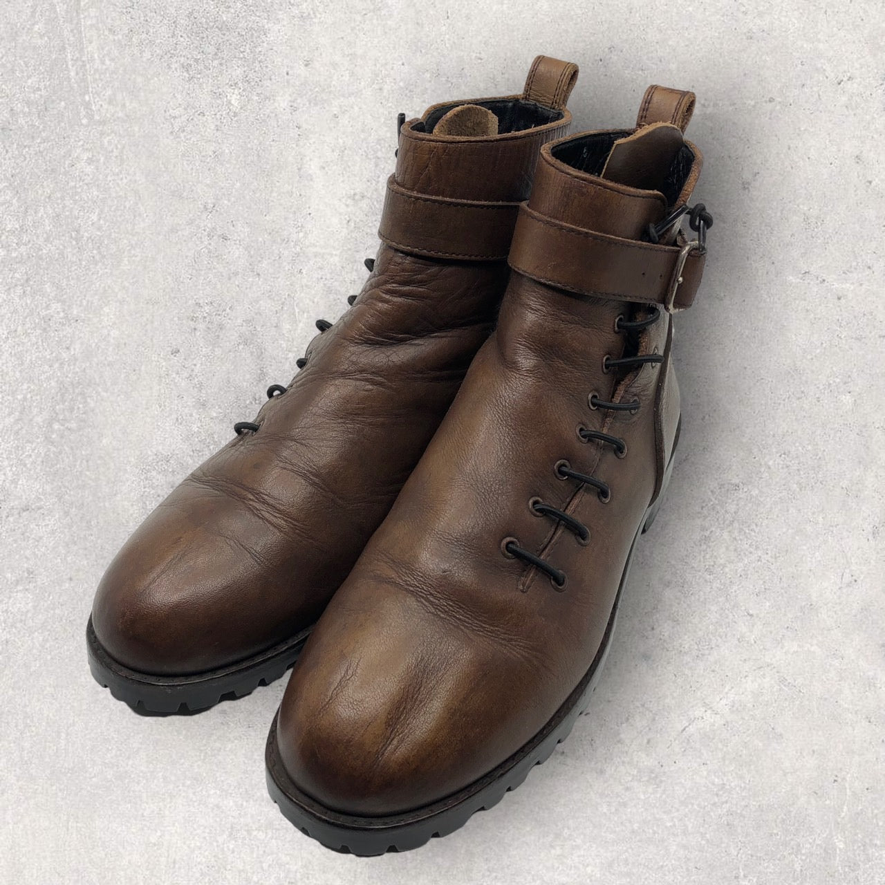 COMME des GARCONS(コムデギャルソン) サイドレースブーツ 25 ブラウン