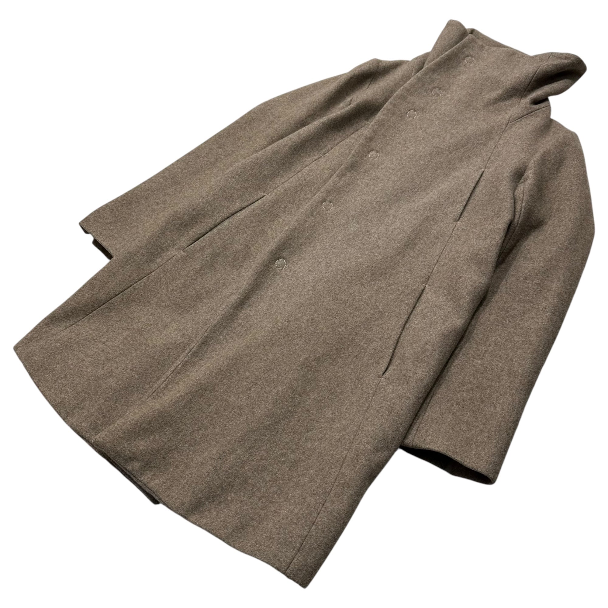 The Viridi-anne(ザヴィリディアン) 2014AW 表裏一体 High-neck Wool Coat ハイネック ウール コート VI-CL113-01 2 ベージュ ビッグボタン